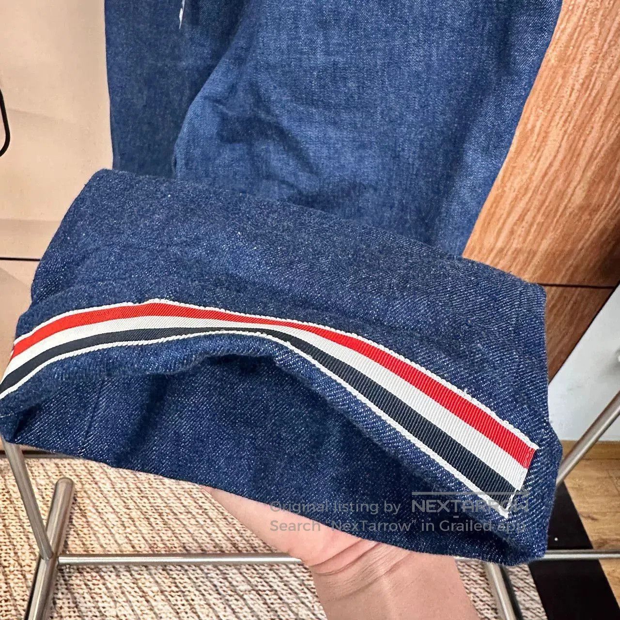 Thom Browne Thom Browne Blue Stripe Cuff Jeans. Size US 26 / EU 42 - 3 Thumbnail