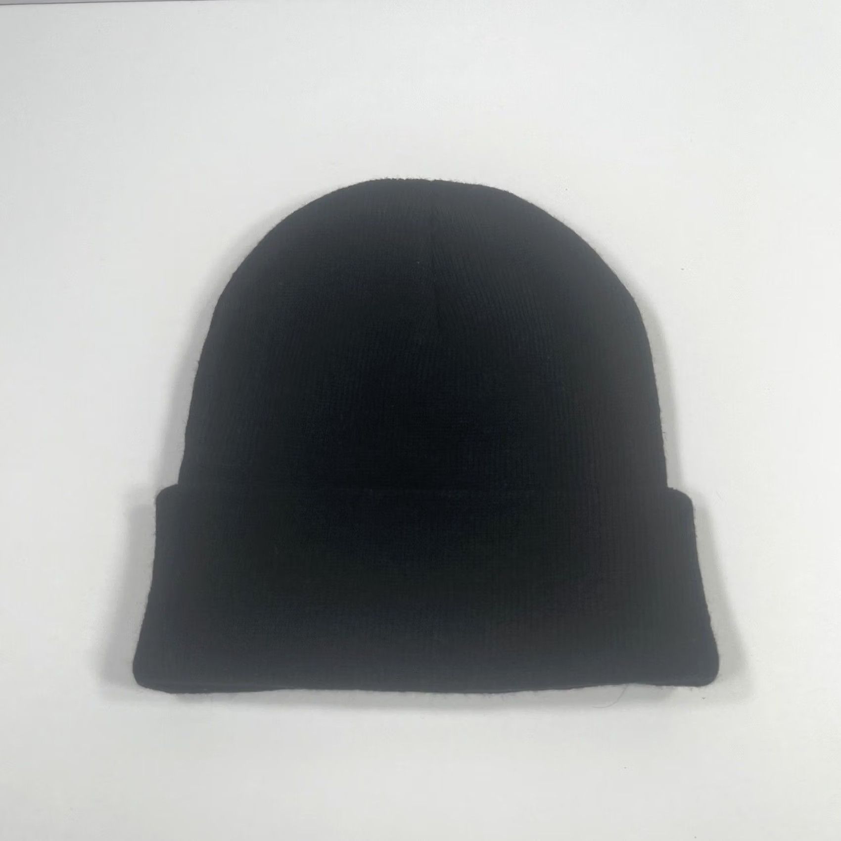 Vintage Hit Beanie Adults Solid Black Knit Winter Ski Hat Cap Unisex Adults Foundry Style Ski Theme Mens Womens Size ONE SIZE - 6 Thumbnail