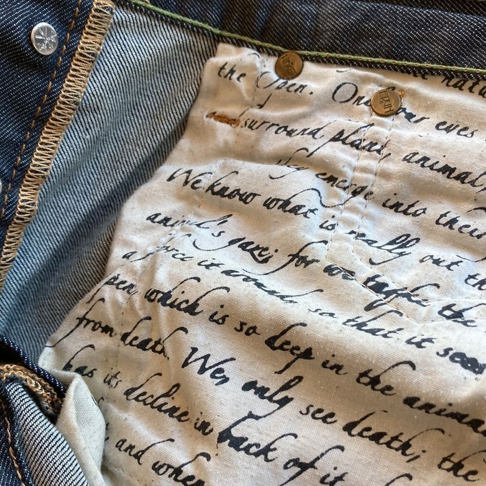 EDUN Edun Mens 29 Jeans Y2K Straight Leg Button Fly from Bono Size US 29 - 3 Thumbnail