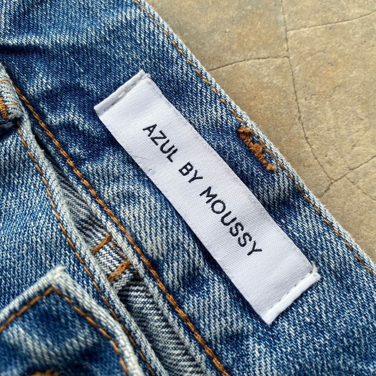 MOUSSY Vintage Azul by Moussy Distressed Slim Denim Size US 29 - 18 Thumbnail
