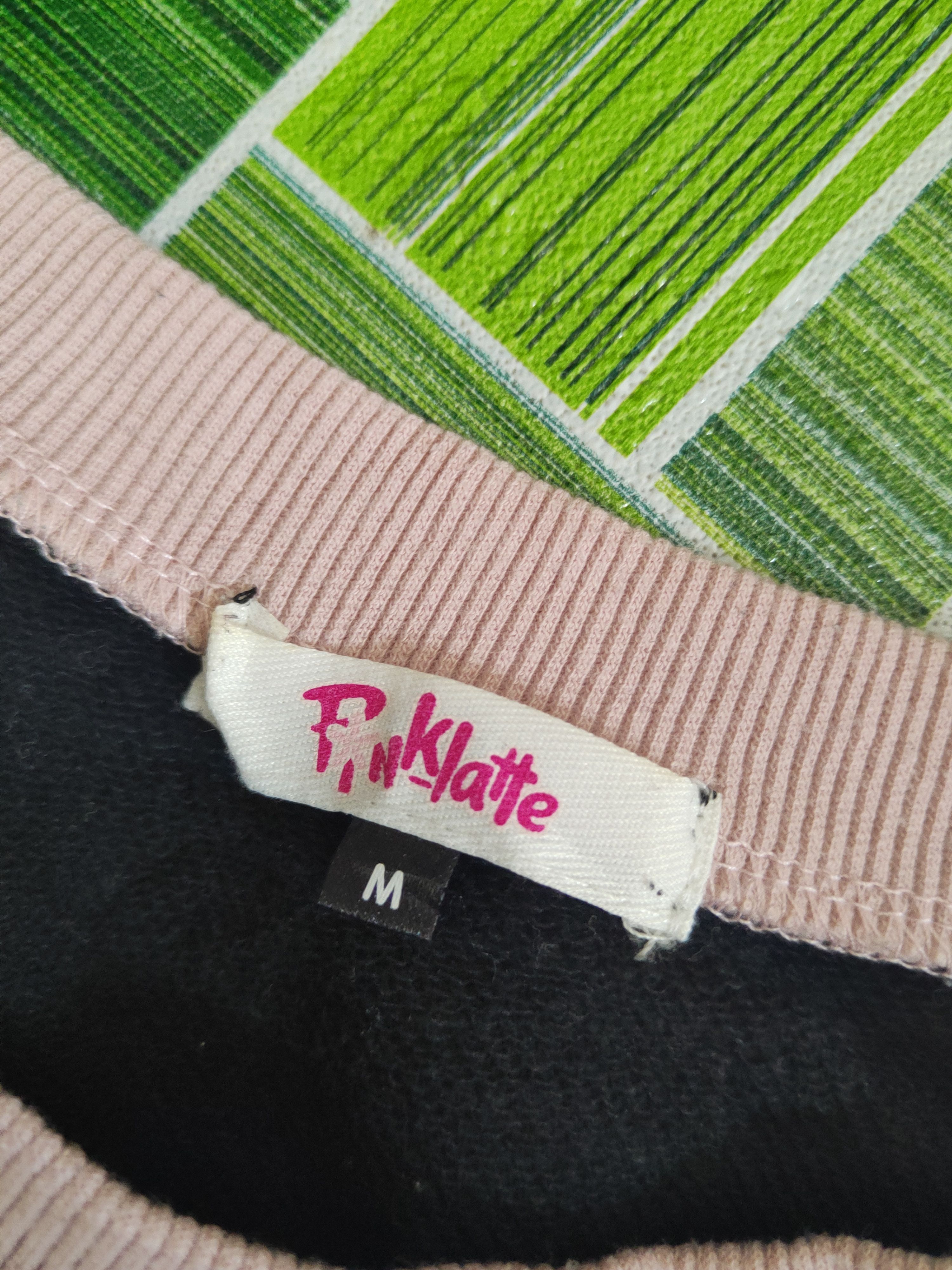 Japanese Brand VINTAGE Pinklatte Black Pink Sweatshirts Size M / US 6-8 / IT 42-44 - 12 Thumbnail