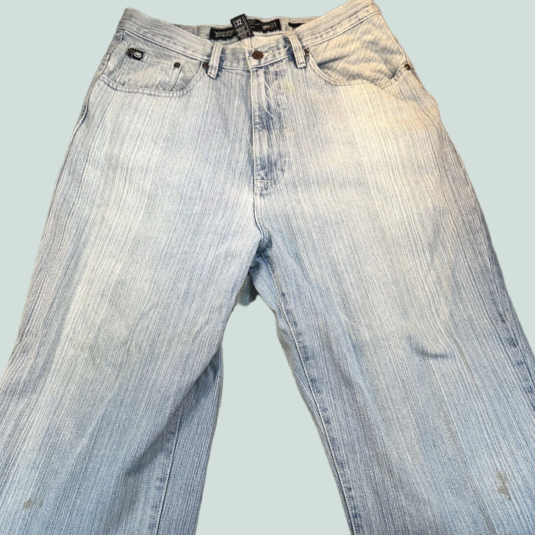 Vintage VINTAGE ECHO Men’s Jeans Baggy Five Pocket 32x32 Blue 90s 00s Y2K Wide-Leg Mens Size US 32 / EU 48 - 1 Thumbnail