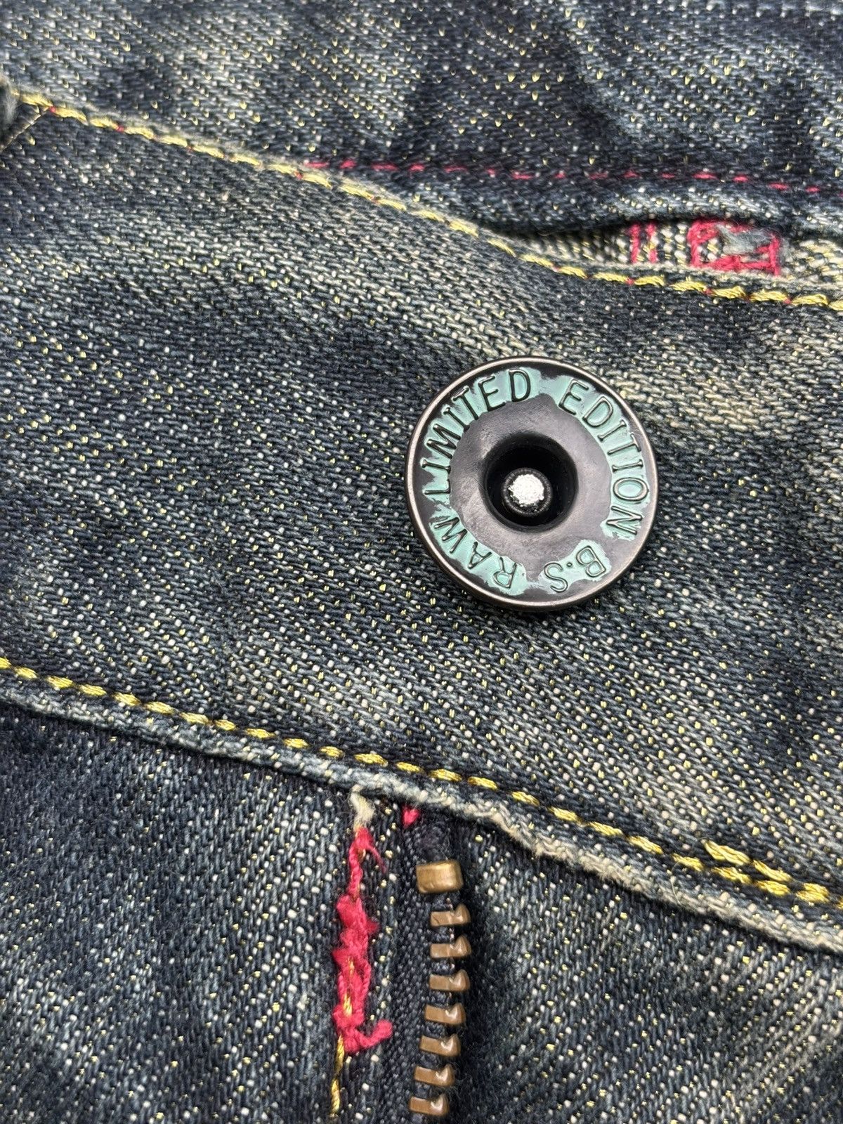 Hedi Slimane Metallic Gold Glitter Indigo Denim Jeans Size US 30 / EU 46 - 7 Thumbnail