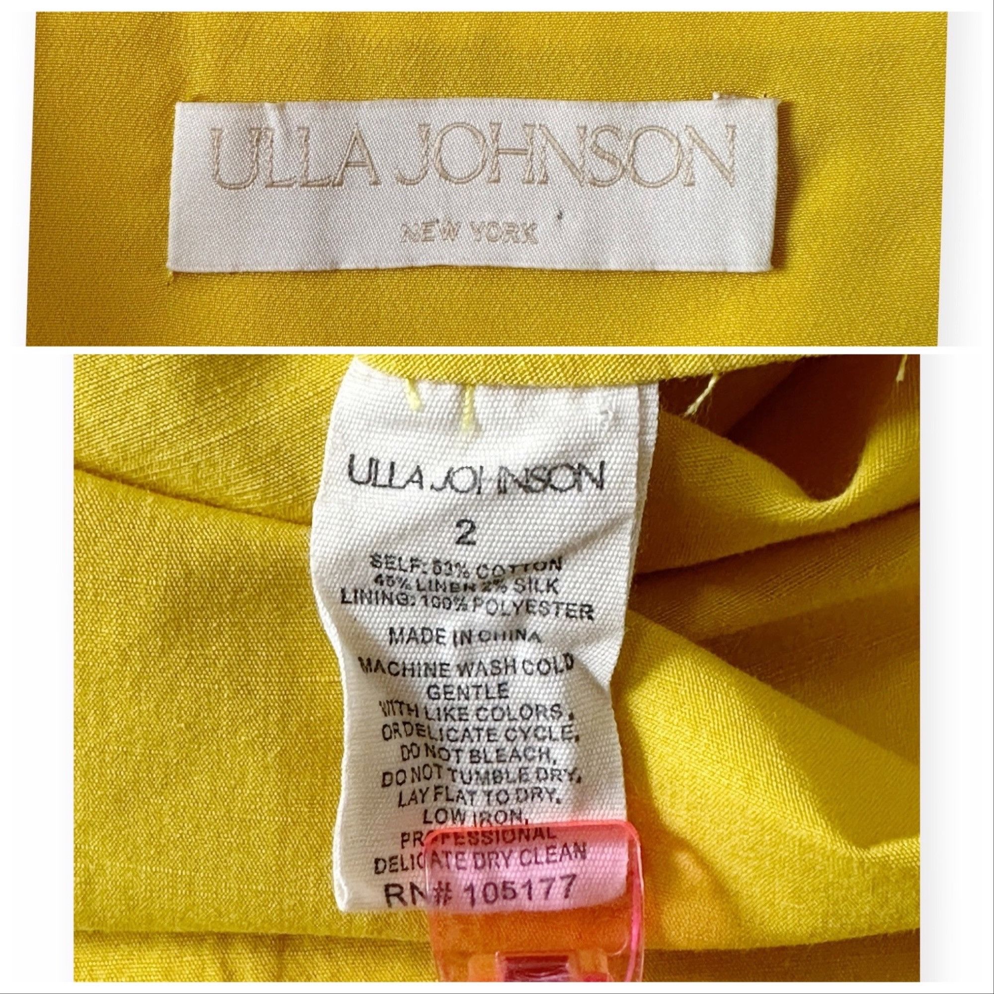 Ulla Johnson Ulla Johnson Laetitia Tie Strap Cotton & Linen Blend Midi Dr Size XS / US 0-2 / IT 36-38 - 3 Thumbnail