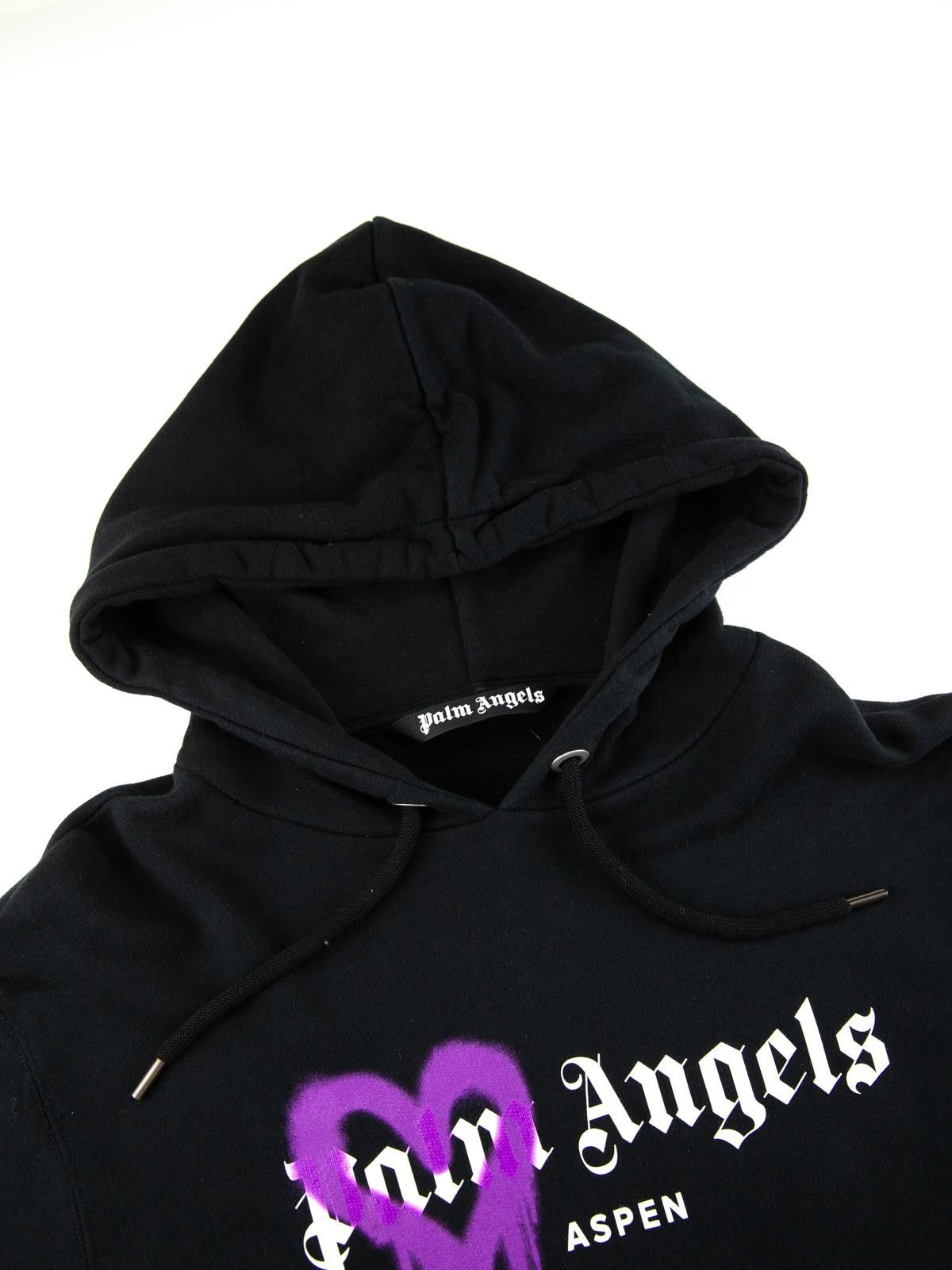 Palm Angels Palm Angels Aspen Logo Print Black Hoodie Size US L / EU 52-54 / 3 - 2 Thumbnail