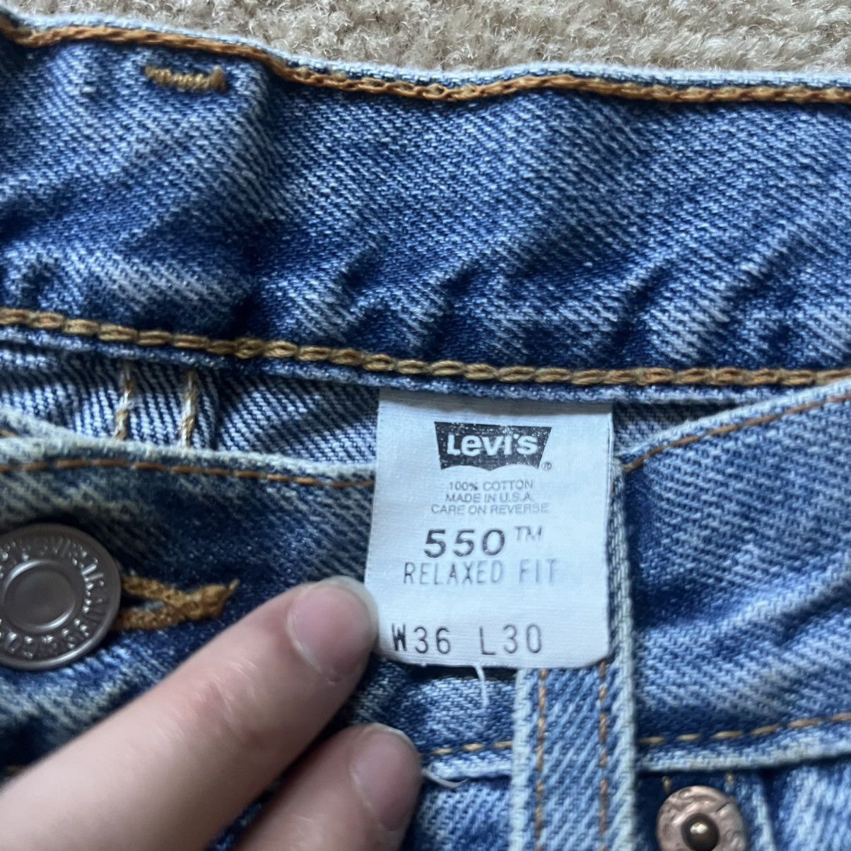 Levi's × Levi's Vintage Clothing Vintage 1999 era Levi's 550 blue denim jeans Size US 36 / EU 52 - 6 Thumbnail