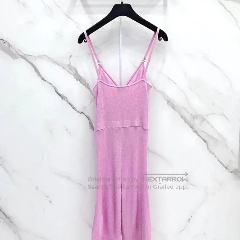 Chanel Chanel Pink Viscose Women's Dress Size S . Size S / US 4 / IT 40 - 1 Thumbnail