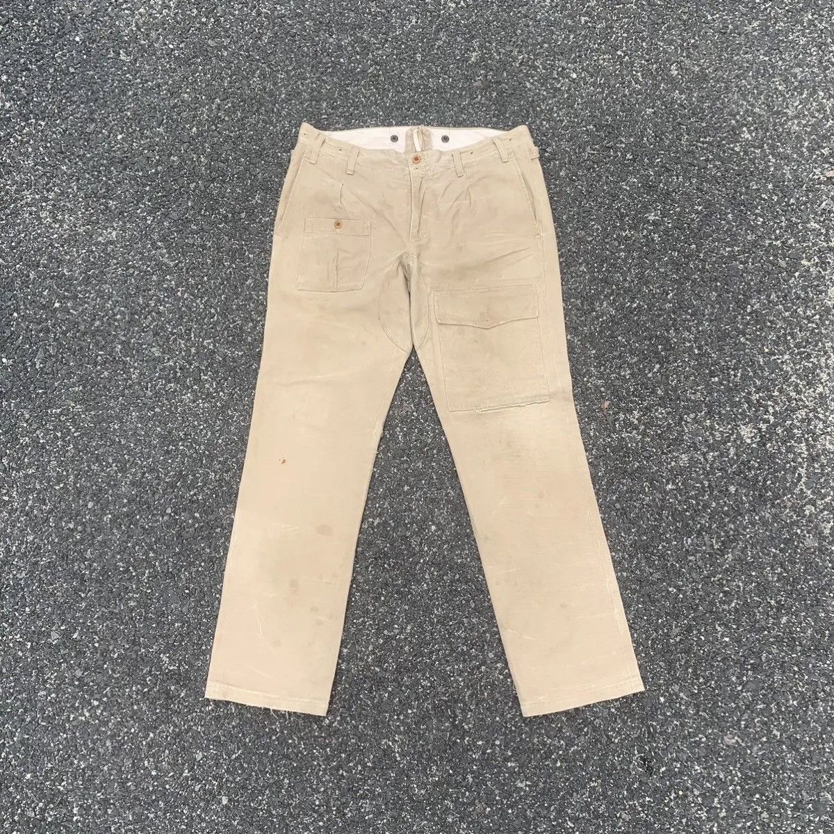 Polo Ralph Lauren RALPH LAUREN 36x33 Trousers Faded Distressed Pants Size US 36 / EU 52 - 1 Thumbnail