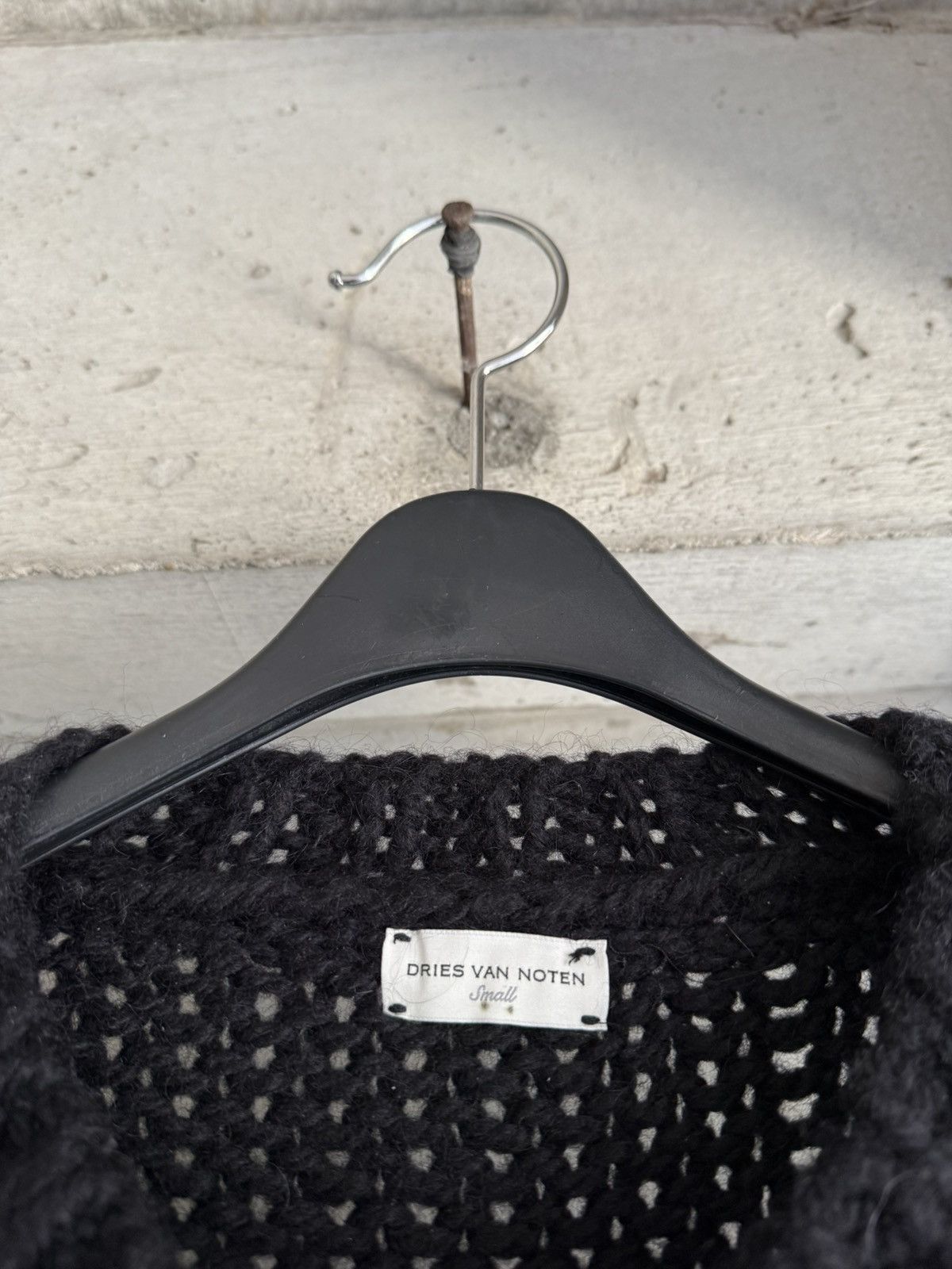 Dries Van Noten DRIES VAN NOTEN Archive Oversized Black Wool Mohair Knit Size US S / EU 44-46 / 1 - 7 Thumbnail
