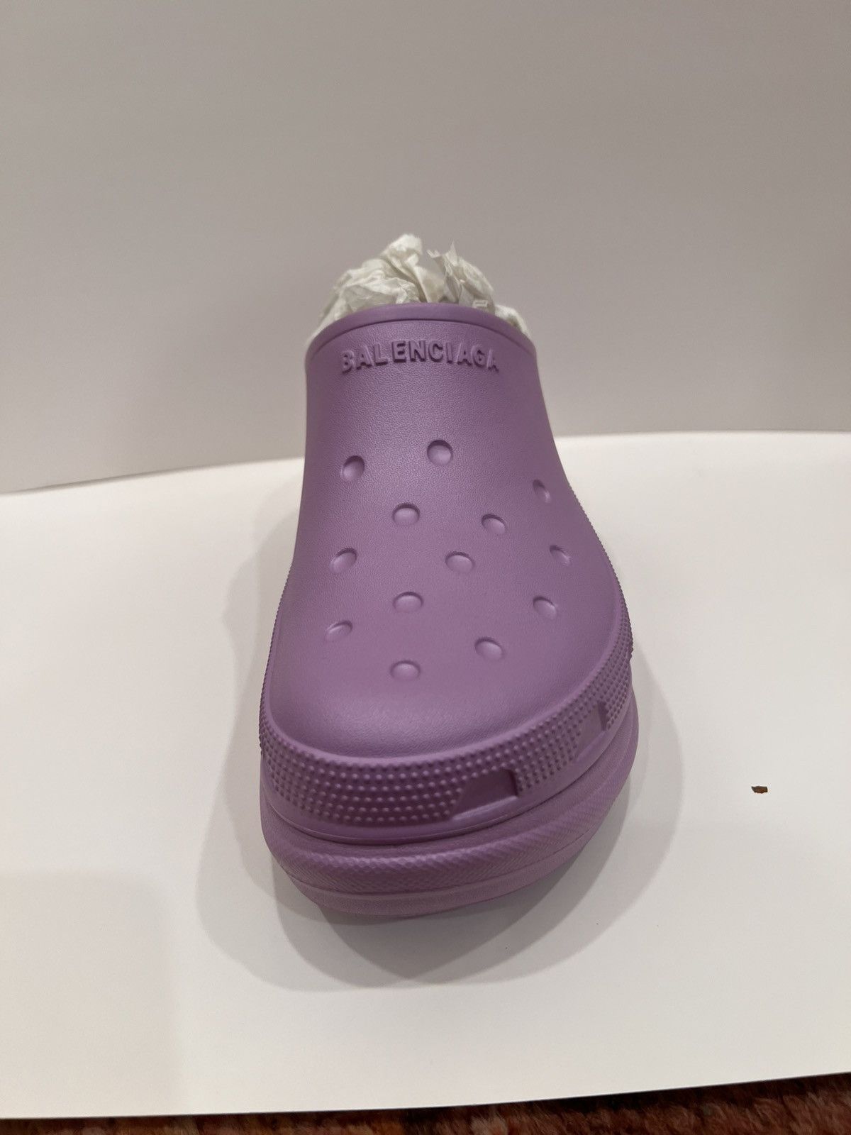 Balenciaga × Crocs Crocs x Balenciaga women’s Pool Slide Sandal (Light Purple) Size US 8 / IT 38 - 8 Thumbnail