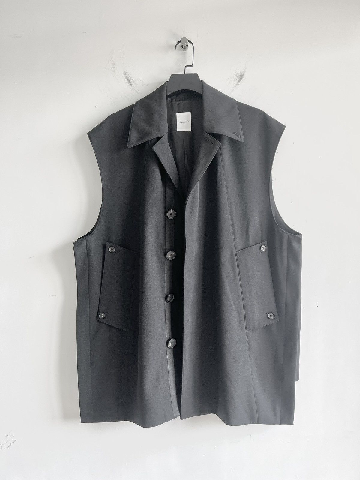 Other Sublations - HEAVY WOOL GABARDINE PRISONER VEST Size US XL / EU 56 / 4 - 2 Thumbnail