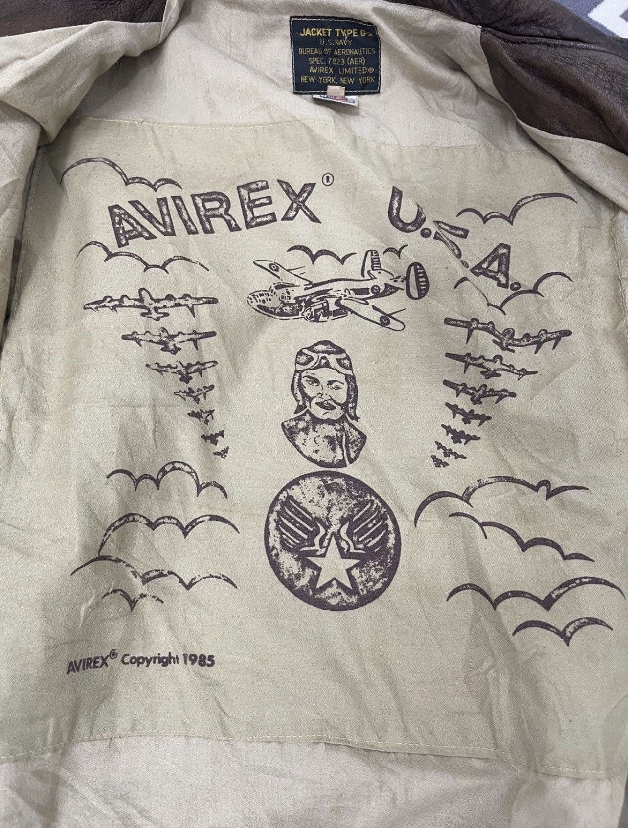 Avirex Vtg 80s Avirex USA Typ G2 Raider Leather Jacket Macgyver 2🟦 Size US L / EU 52-54 / 3 - 24 Thumbnail