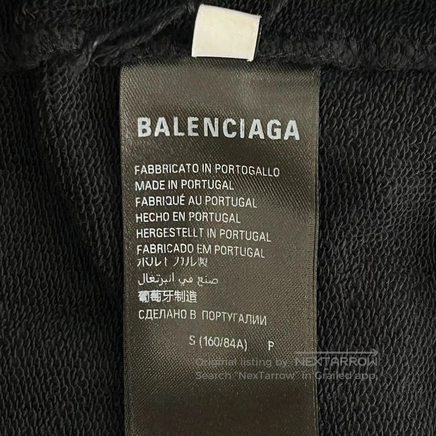 Balenciaga Black Printed Hoodie with Front Pocket. Size US S / EU 44-46 / 1 - 4 Thumbnail