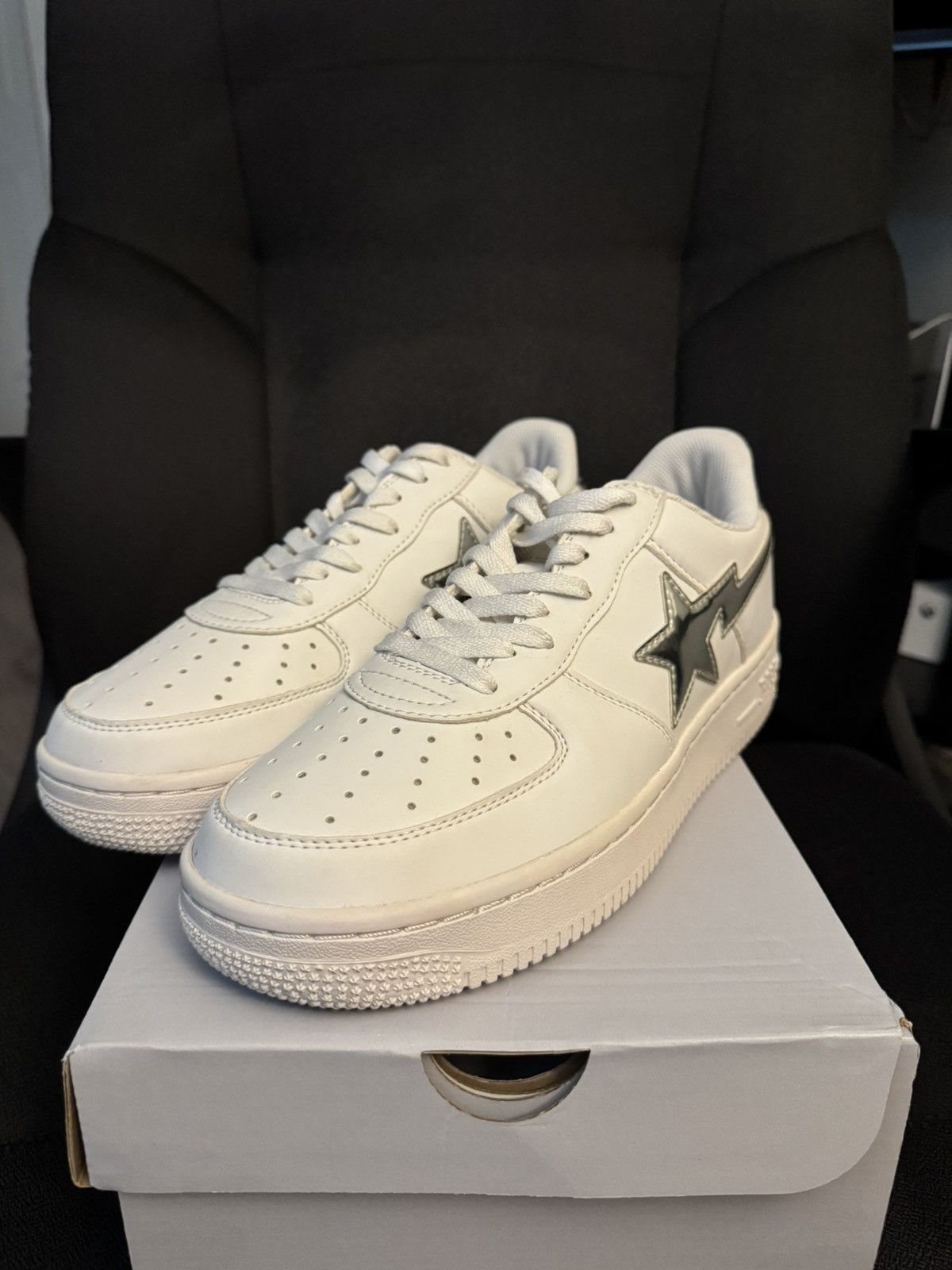 Bape Bapesta Foil Pack Silver 2009 Size US 9 / EU 42 - 5 Thumbnail