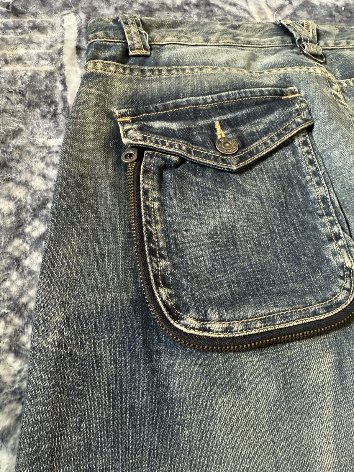 PPFM × The Smiths 2000s PPFM Japan Curve Leg Gun Pocket Jeans Size US 30 / EU 46 - 18 Thumbnail