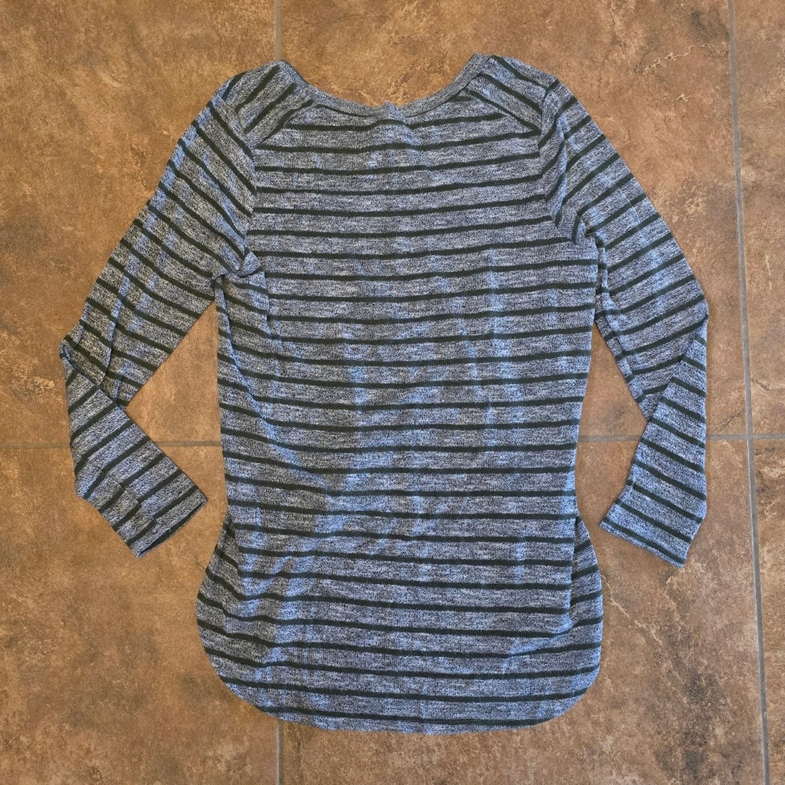 Faded Glory Grey Green Striped | FADED GLORY | Sweater Long Sleeve Size M / US 6-8 / IT 42-44 - 2 Thumbnail
