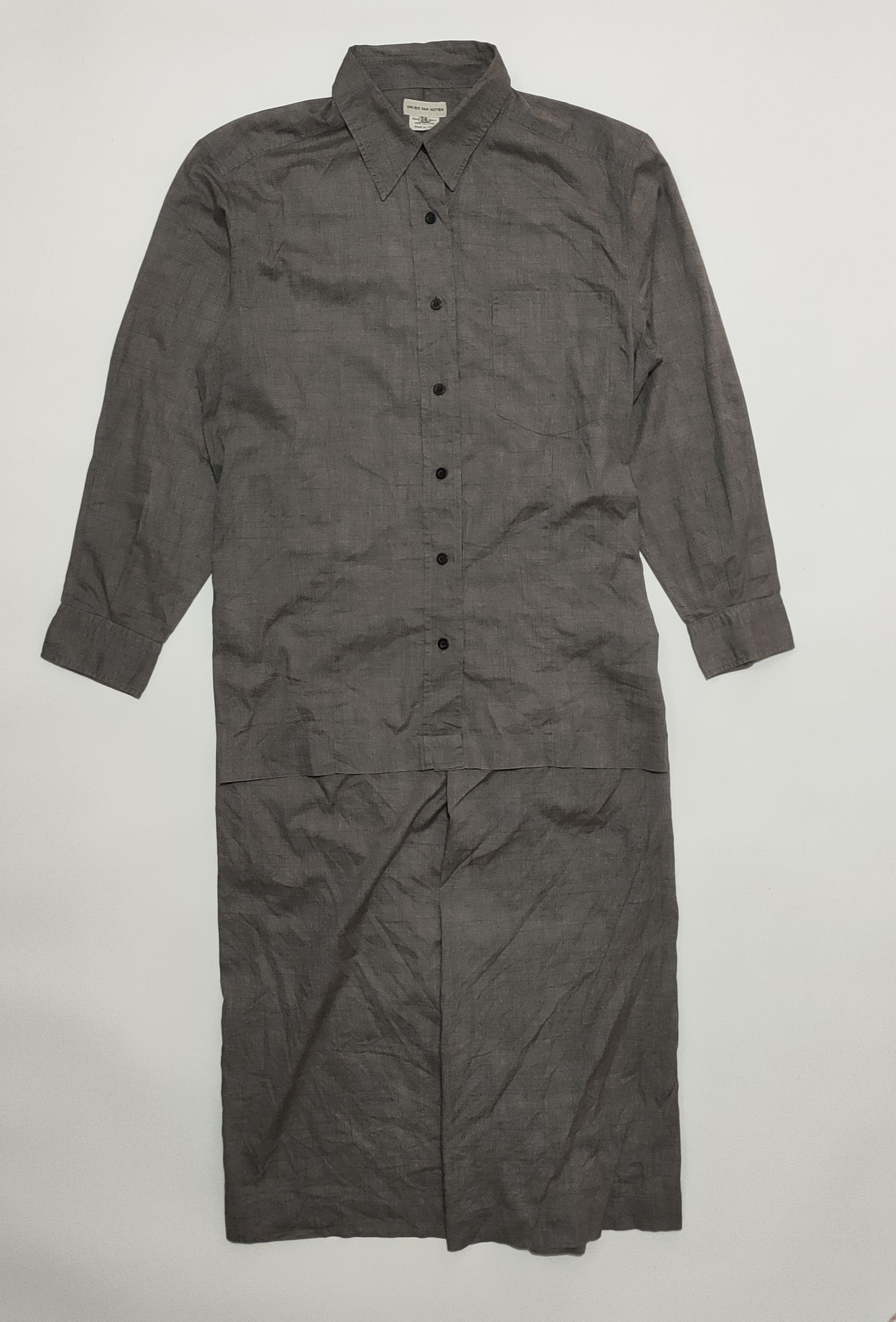 ワンピースその他 Dries Van Noten Black wool-blend dress with drape Dries Van Noten Dries Van Noten Black Wool-Blend Dress With