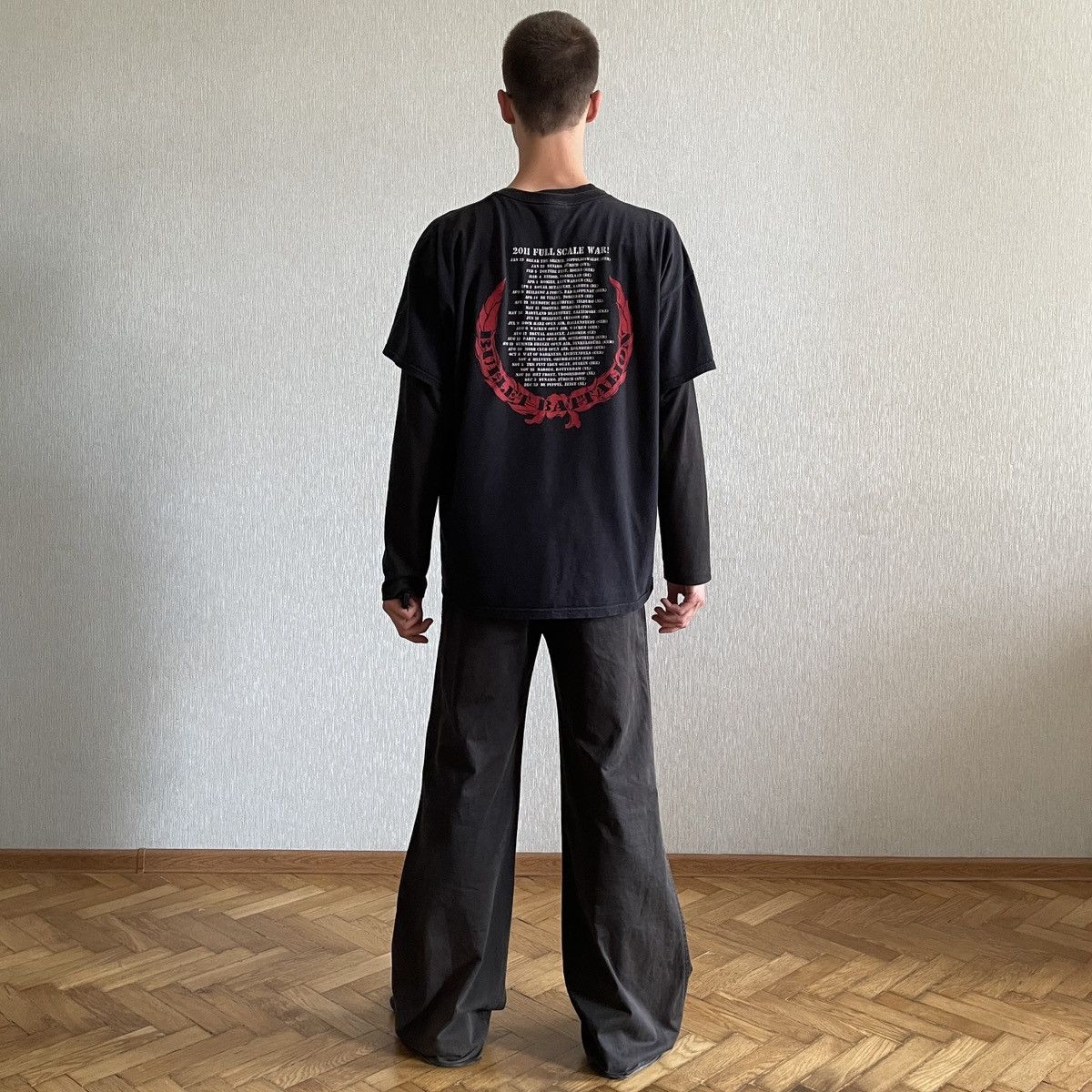 Band Tees Hail of Bullets 2011 Full Scale War Tour 2XL Faded T-Shirt Size US XXL / EU 58 / 5 - 4 Thumbnail