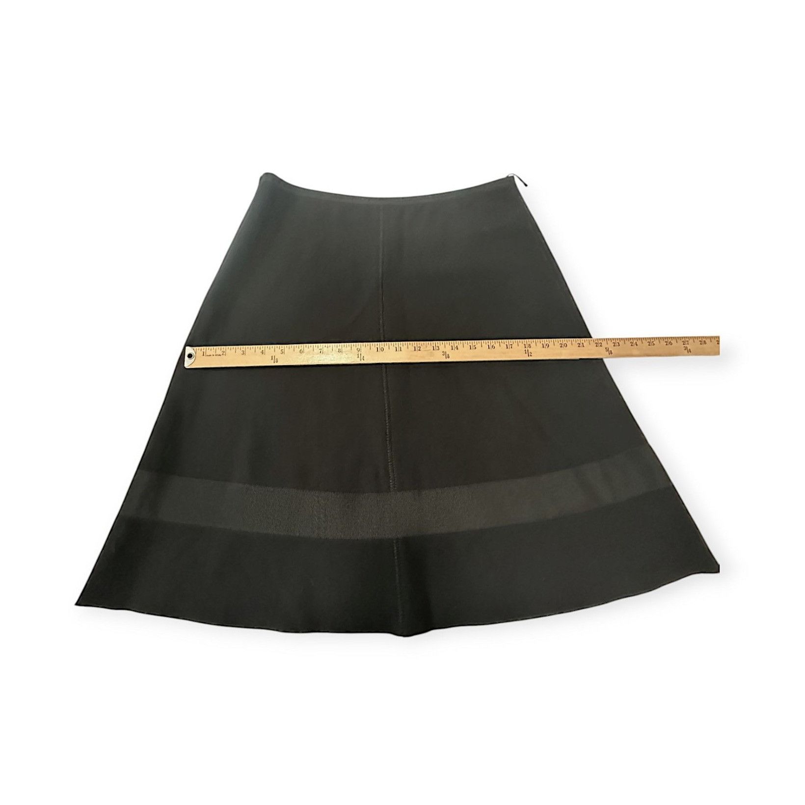 Prada Prada Black Wool A-Line Skirt IT 46 / US 10 Ribbon Bow Trim Size 32" / US 10 / IT 46 - 12 Thumbnail