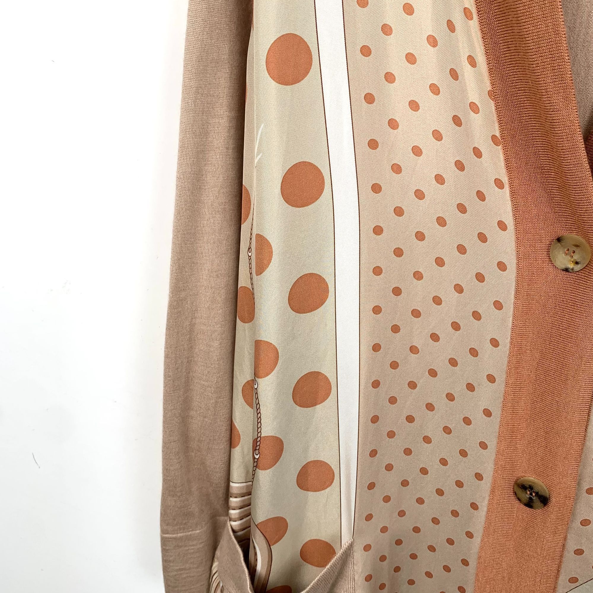 Hermes Hermès Womens Polka Dot Print V-Neck Cardigan Jacket Size 38 Size XS / US 0-2 / IT 36-38 - 6 Thumbnail