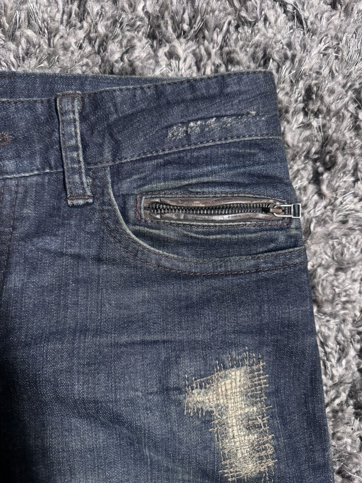14th Addiction 14th Addiction Distressed Patchwork Jeans Size US 29 - 7 Thumbnail