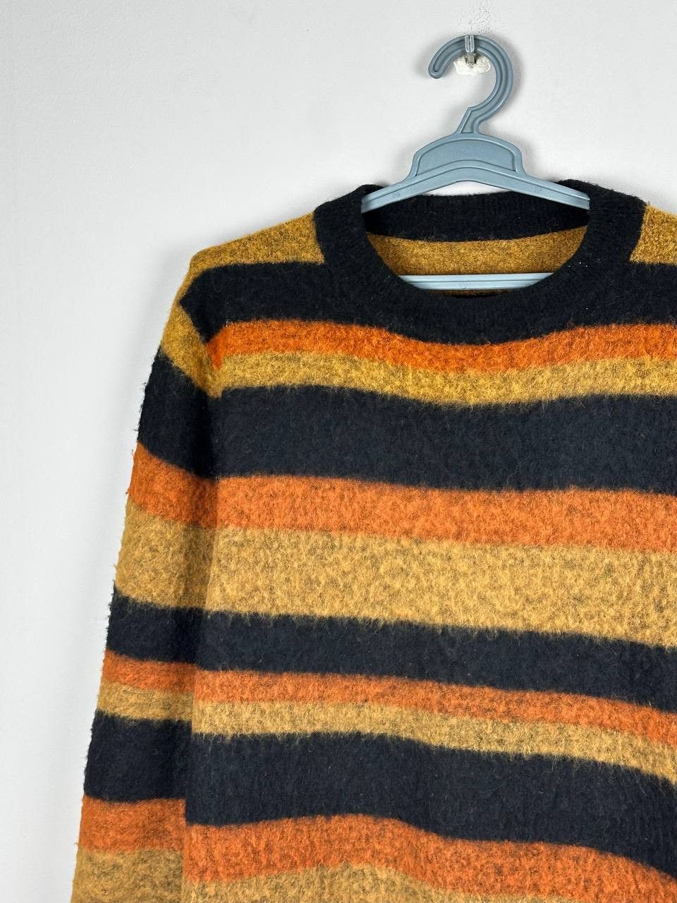 Japanese Brand Alpaca Striped Mohair Sweater Made In Italy Size US L / EU 52-54 / 3 - 3 Thumbnail