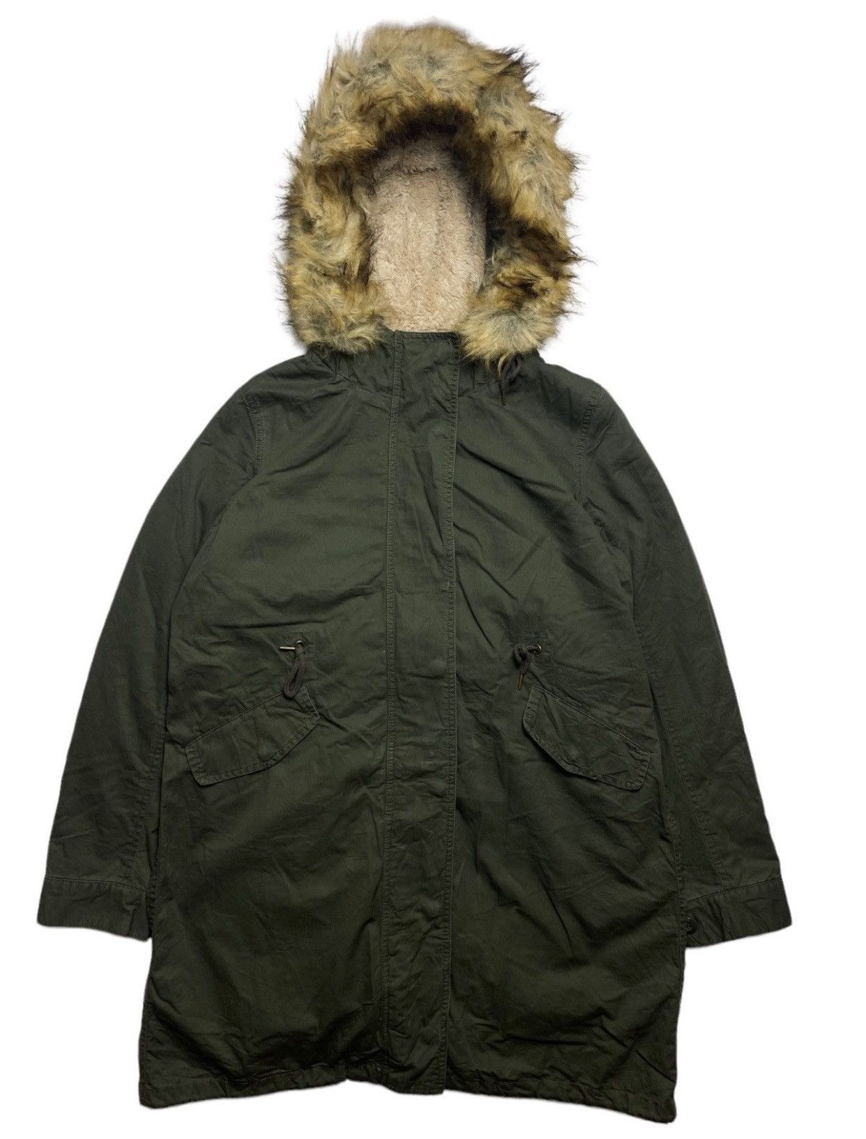 Japanese Brand BackNumber Fur Hoodie Parka Jacket Size US M / EU 48-50 / 2 - 1 Thumbnail