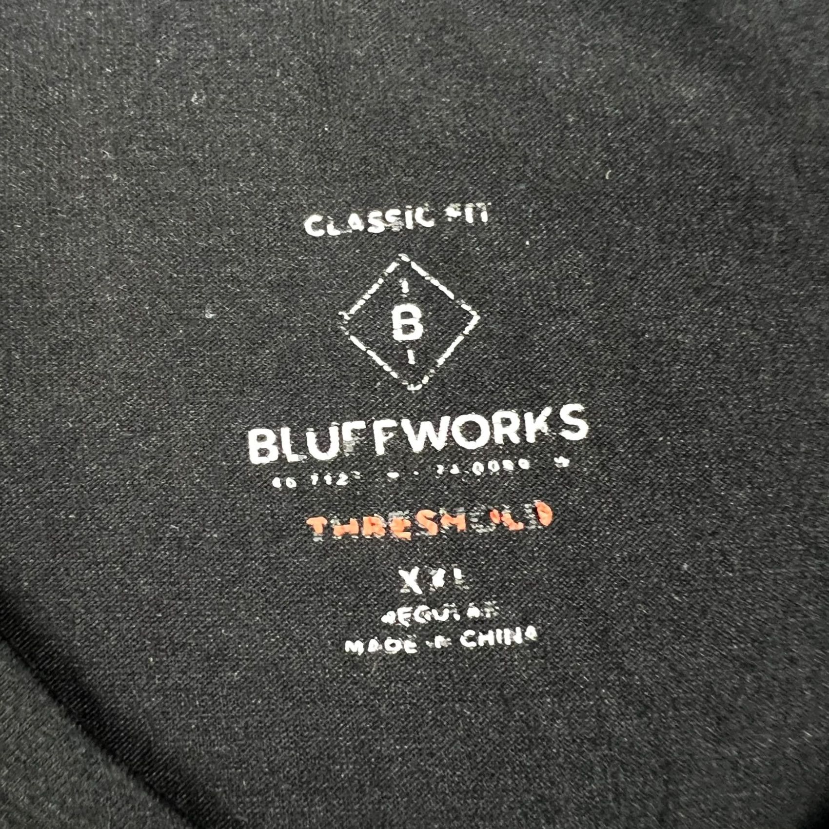 Vintage Bluffworks Shirt Mens 2XL Black Classic Fit V-Neck Short Sleeve Threshold Size US XXL / EU 58 / 5 - 3 Thumbnail