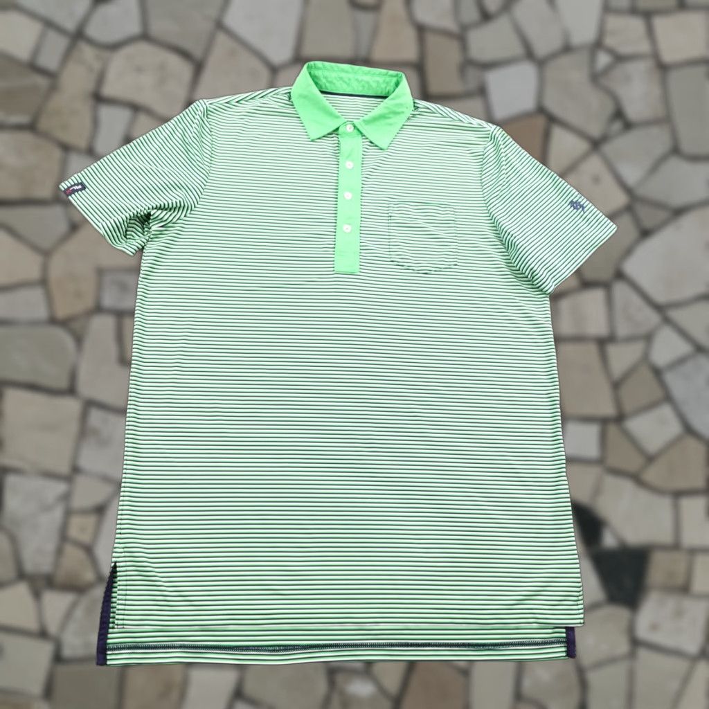 Ralph Lauren Ralph Lauren Polo Shirt Mens XL Green Blue Stripes RLX Wailea Maui Hawaii Golf Size US XL / EU 56 / 4 - 1 Thumbnail