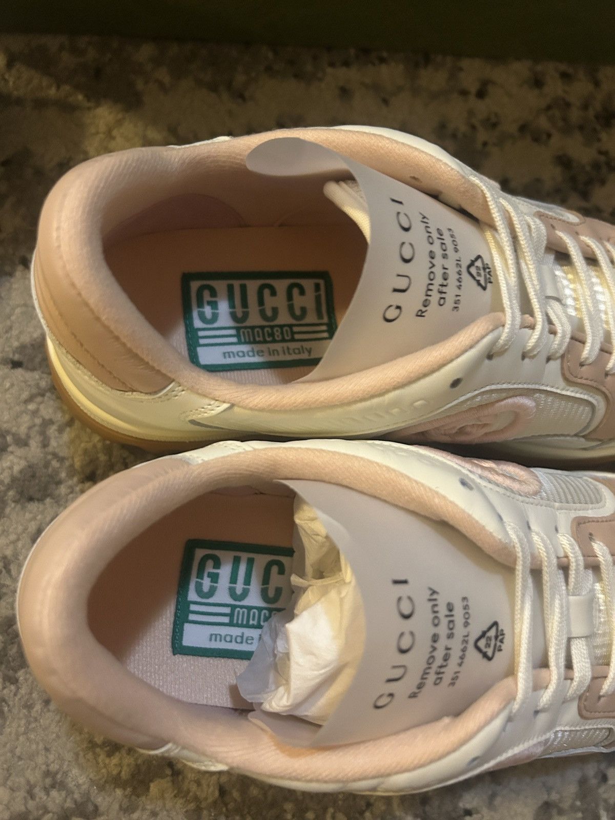 Gucci Gucci MAC80 Low Top Leather Skateboard Sneakers Size US 8.5 / IT 38.5 - 5 Thumbnail
