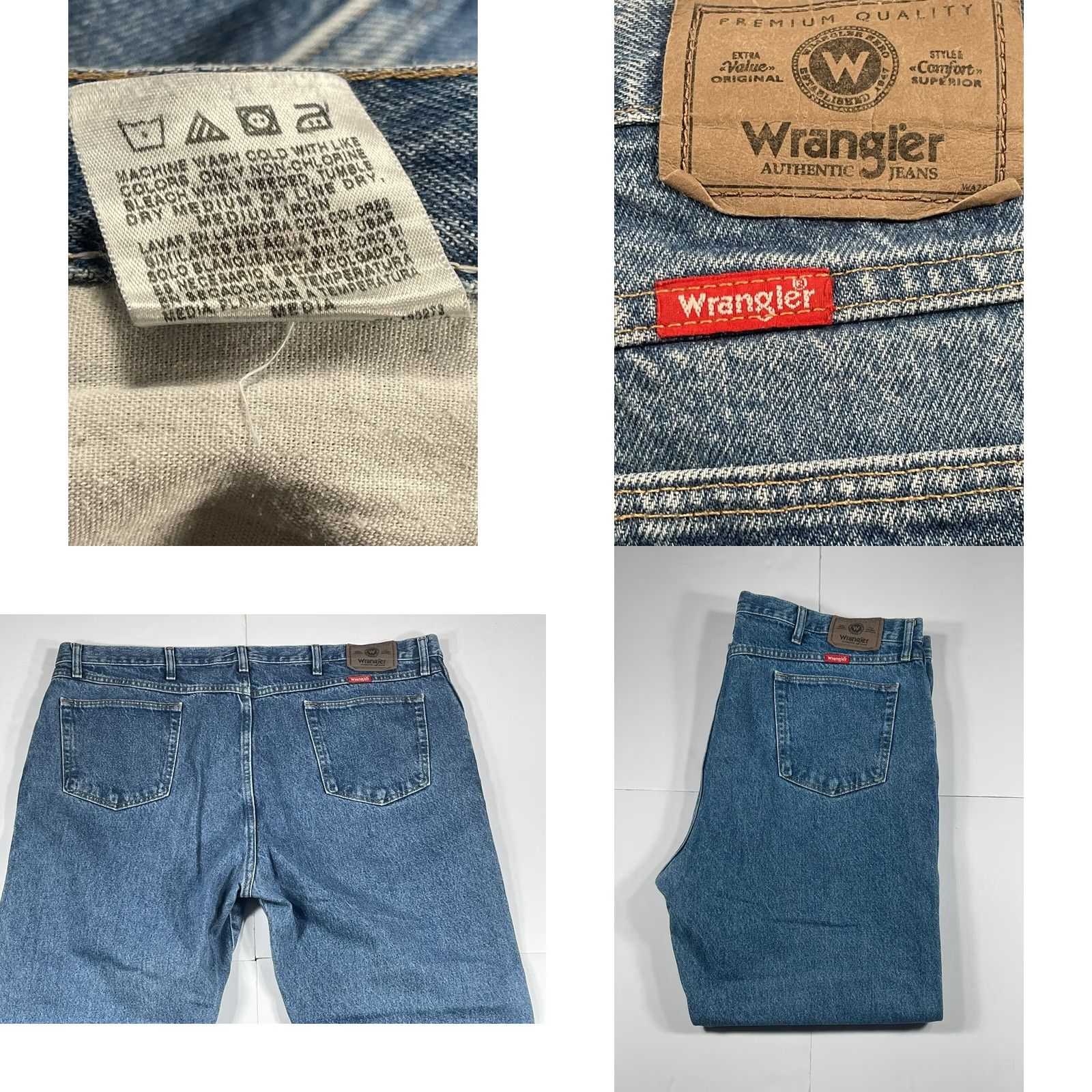 Wrangler Wrangler Jeans Men's Size 44Wx30L Blue Regular Fit Denim Jeans 965T1DS Size US 44 / EU 60 - 8 Thumbnail
