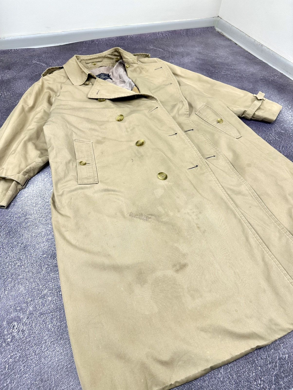 Burberry Vintage 90s Burberry Nova Check Luxury Designer Trench Coat Size US XL / EU 56 / 4 - 5 Thumbnail