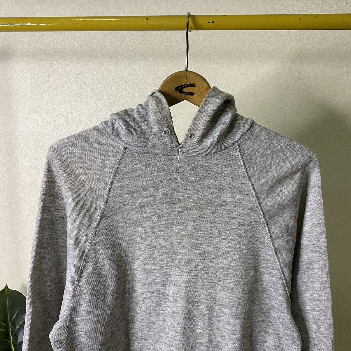 Vintage Vintage 1980s Basset Walker Grey Blank Hoodie Made in USA Size US L / EU 52-54 / 3 - 2 Thumbnail