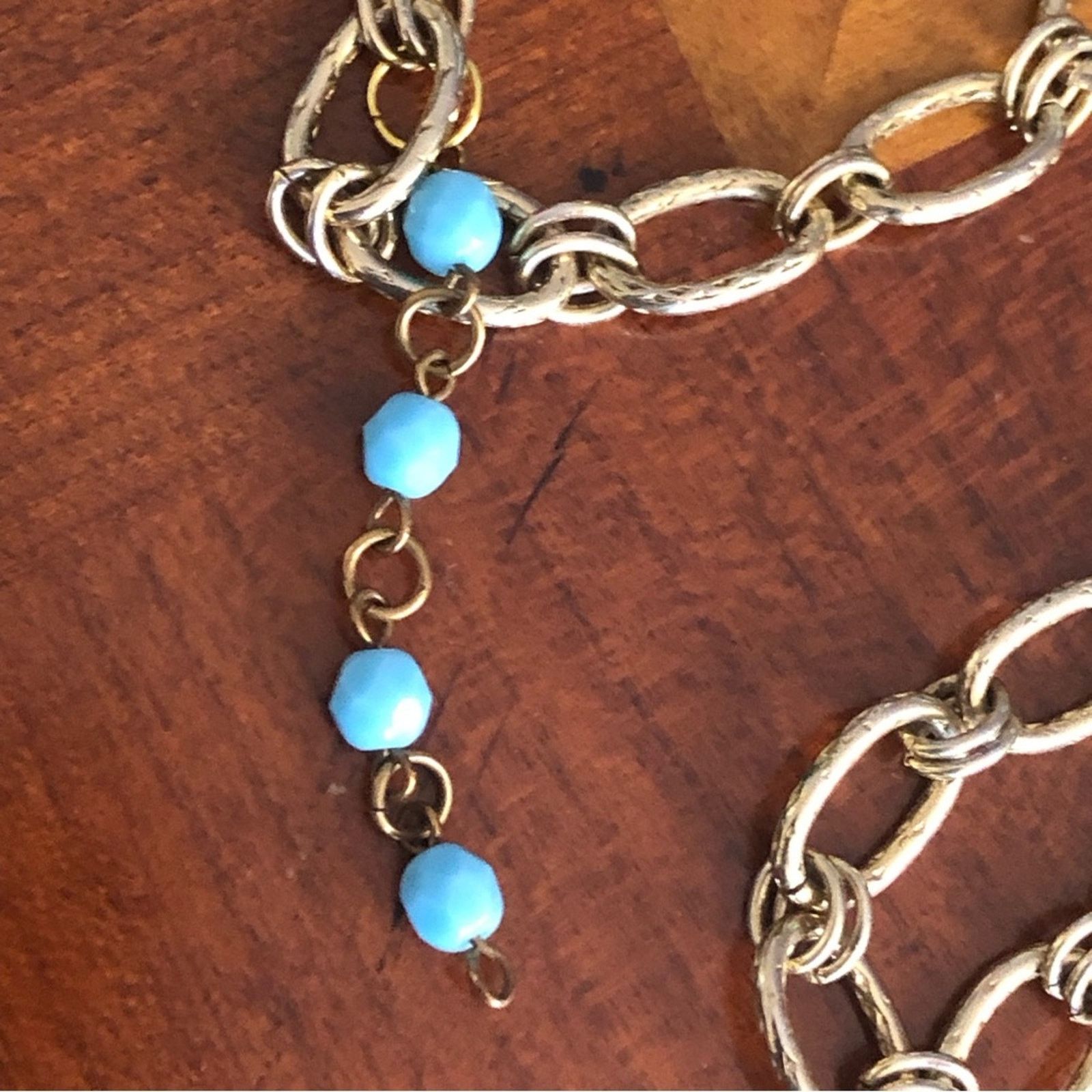 Handmade Handcrafted recycled material sodalite accent necklace Size ONE SIZE - 9 Thumbnail