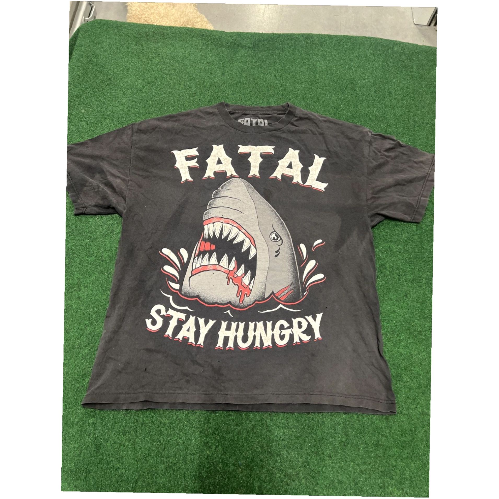 Vintage Stay Hungry T Shirt 2XL Fatal Crew Shark Work Outdoors Summer Shirt Size US XXL / EU 58 / 5 - 1 Thumbnail