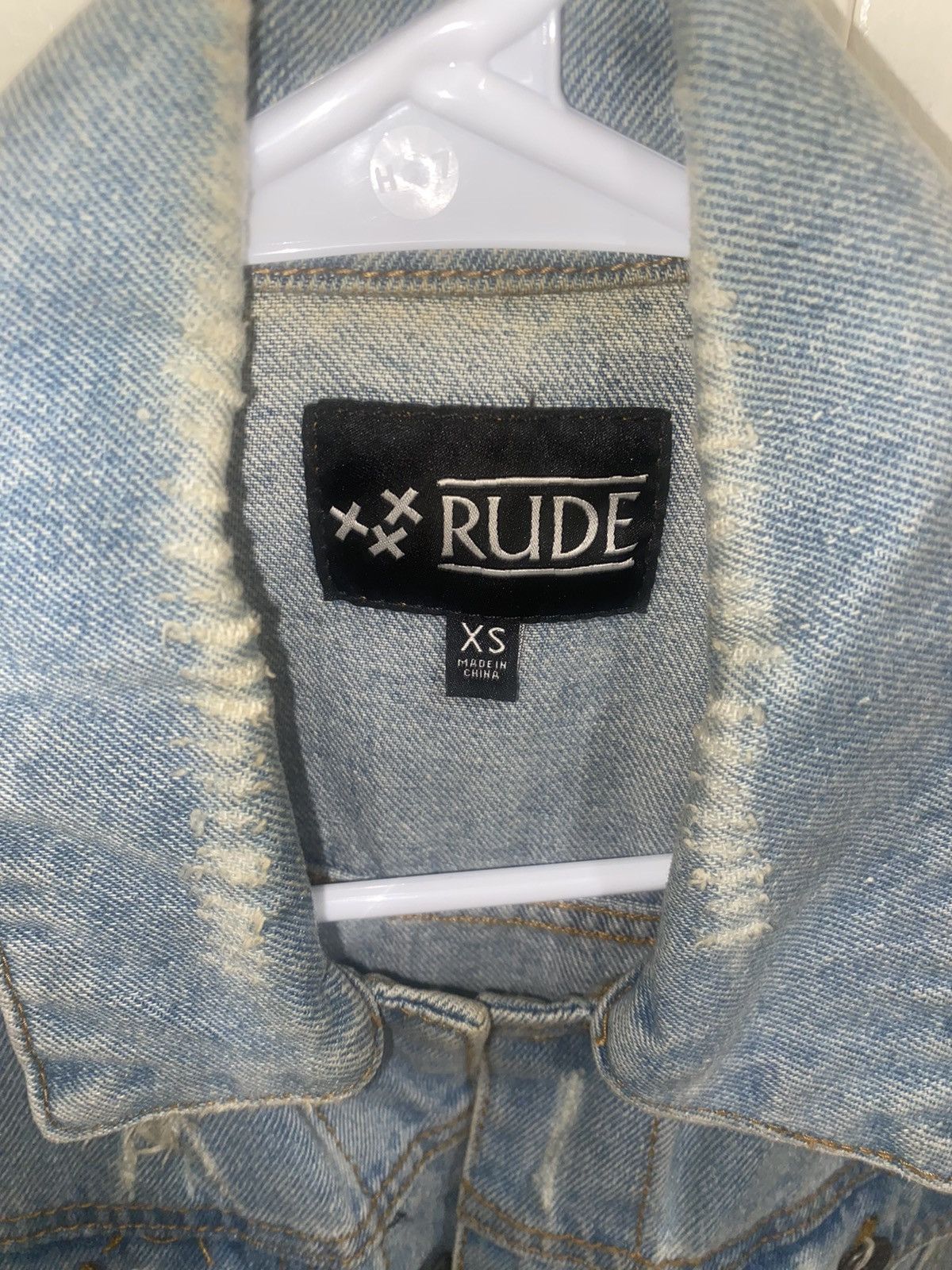 Rude Rude vintage denim jacket (sz-Xs) 100% Authentic Size US XS / EU 42 / 0 - 3 Thumbnail