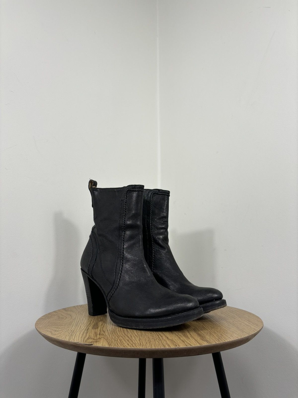 Sendra Sendra Vintage Women’s Avant Garde High Heeled Leather Boots Size US 8 / IT 38 - 4 Thumbnail