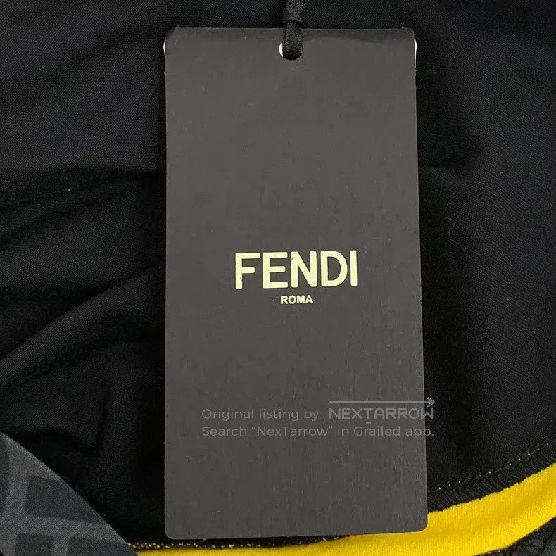 Fendi Fendi Black logo letter combination cotton round neck shor Size US XXS / EU 40 - 7 Thumbnail