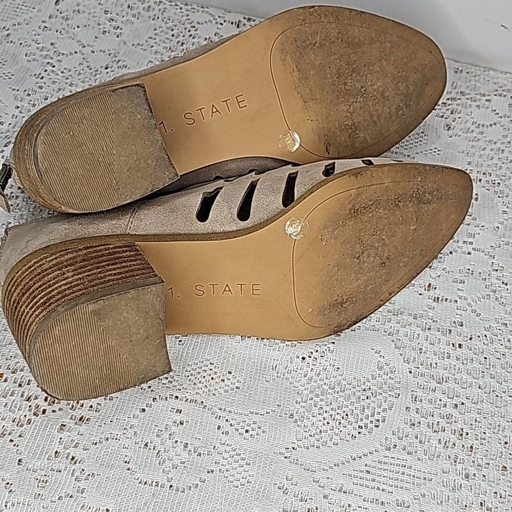 The Unbranded Brand 1. STATE ILEE leather cut out heeled ankle bootie heels 7.5 Size US 7.5 / IT 37.5 - 5 Thumbnail