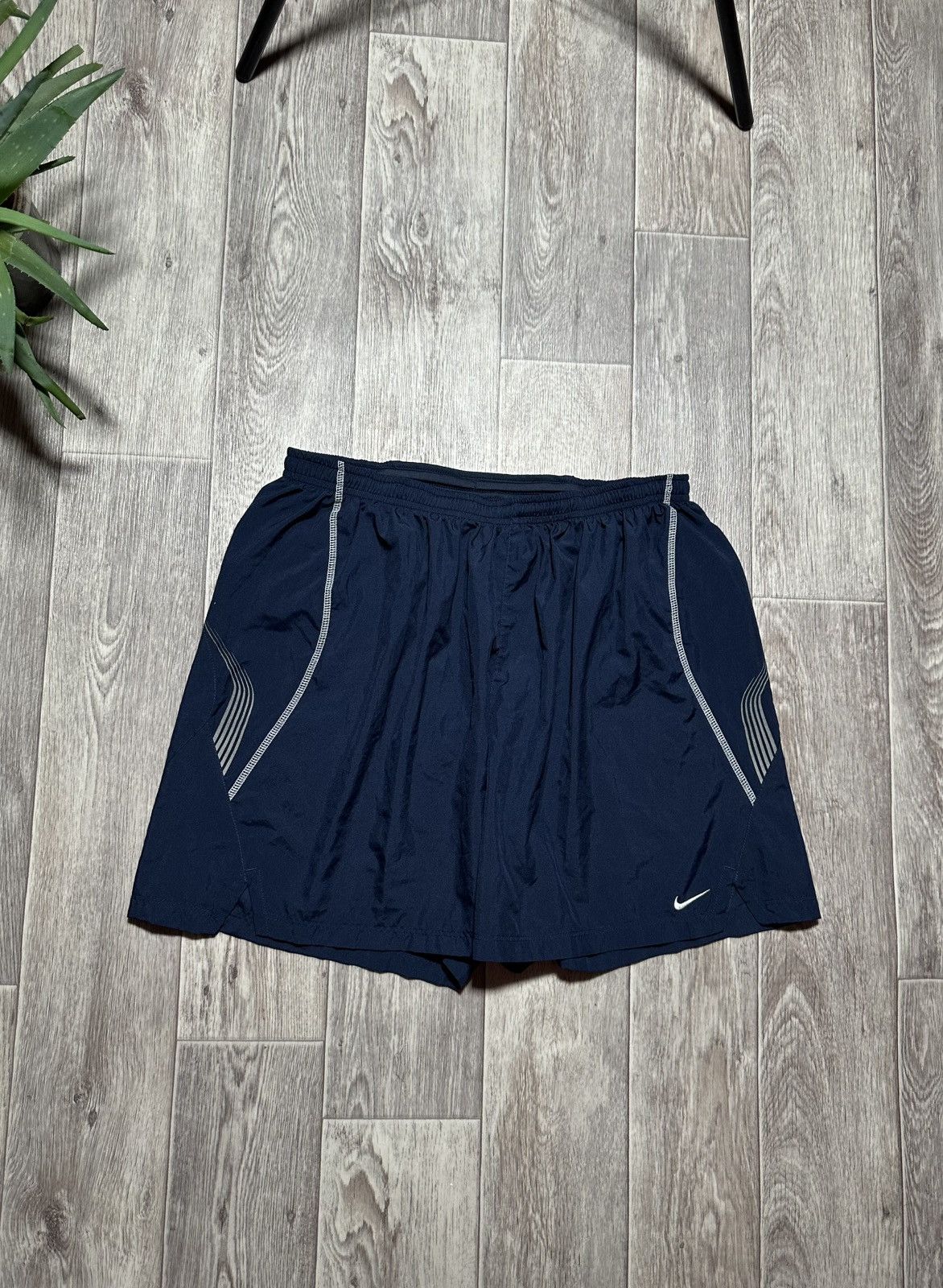 Nike Vintage Nike Nylon Dri-Fit Striped Shorts Size US 36 / EU 52 - 1 Thumbnail