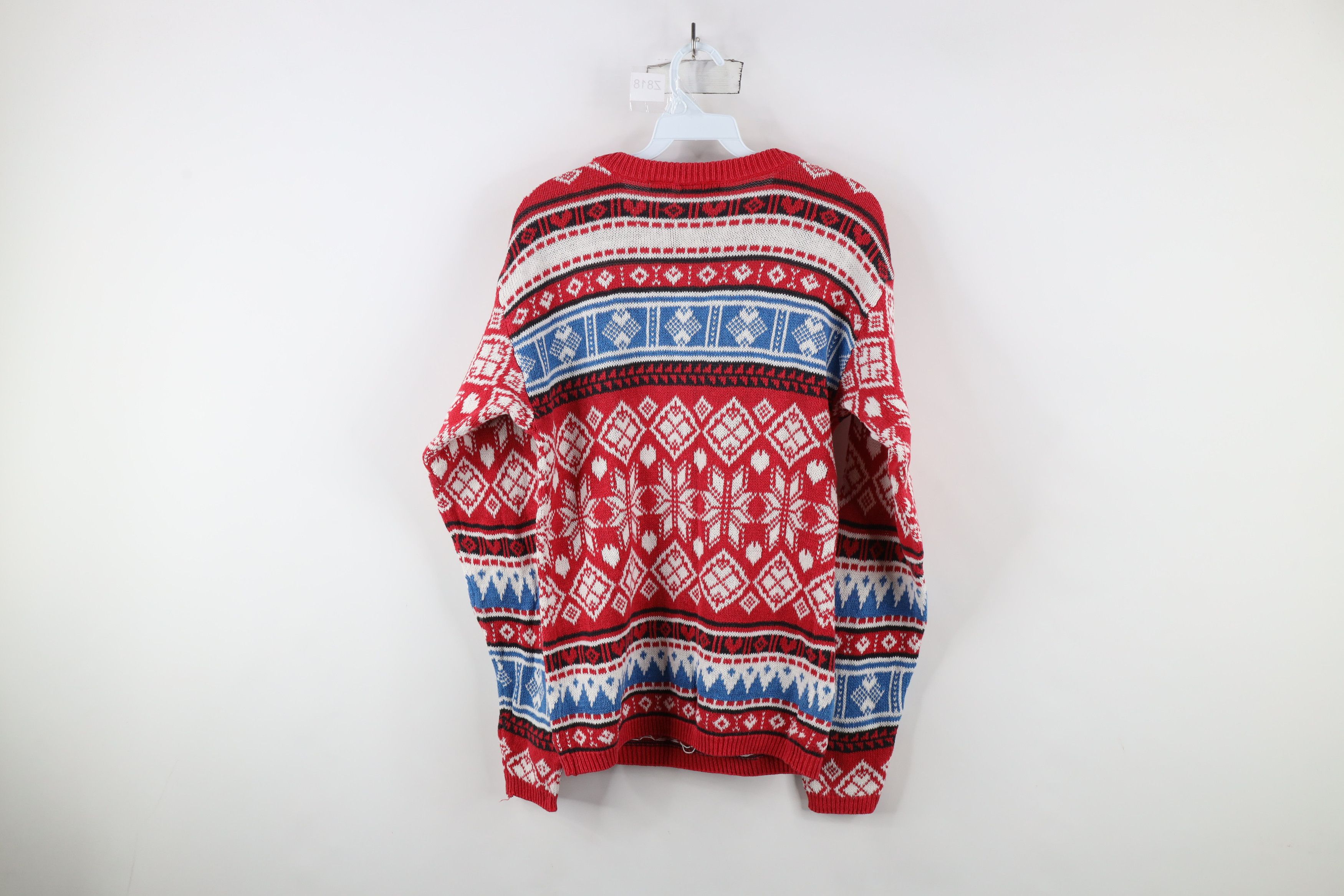 Vintage Vintage 90s Streetwear Heart Snowflake Knit Sweater Size S / US 4 / IT 40 - 8 Thumbnail