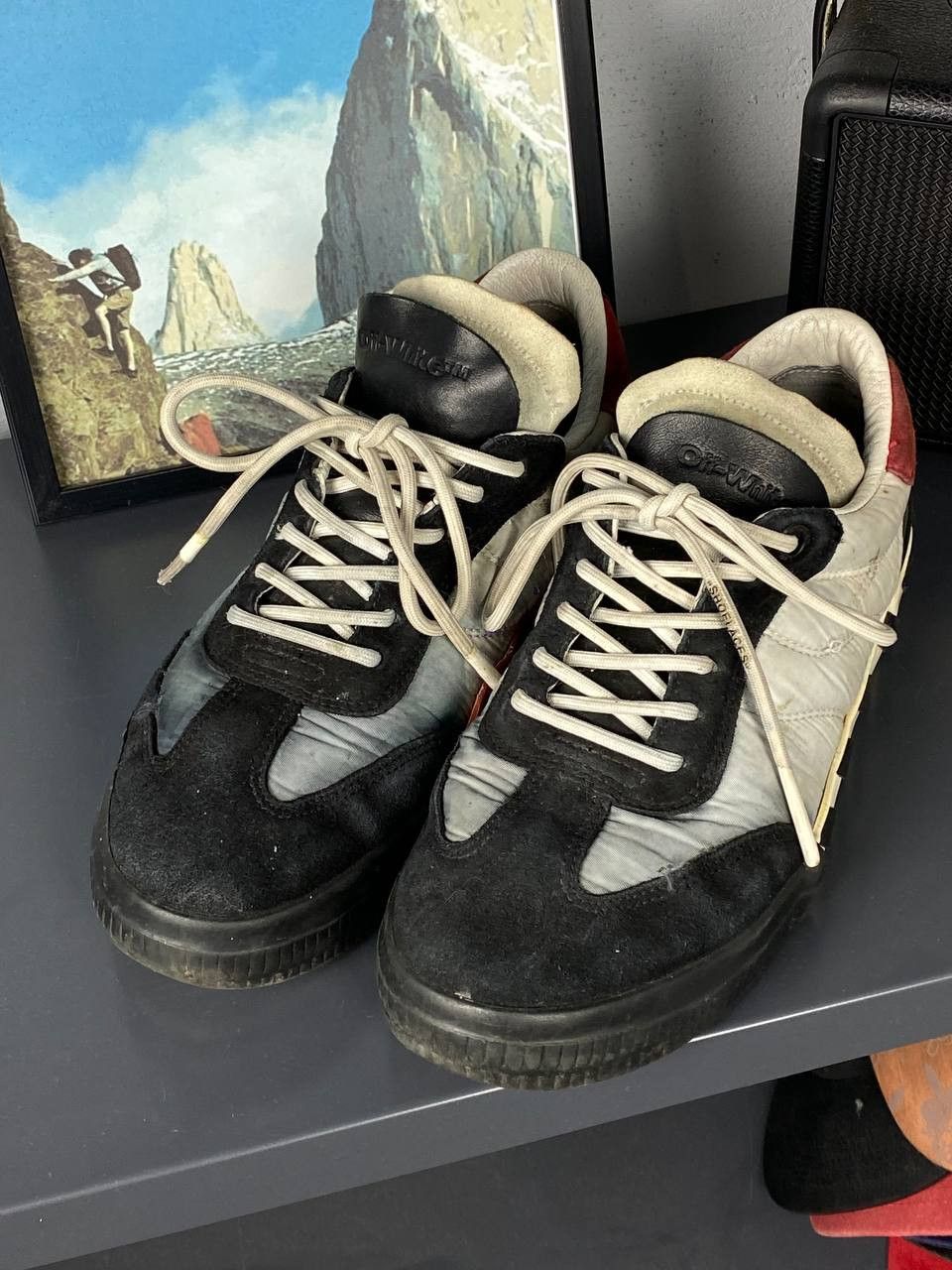 Off-White × Virgil Abloh Off White Vulcanized Leather Low Sneaker Size US 8.5 / EU 41-42 - 4 Thumbnail