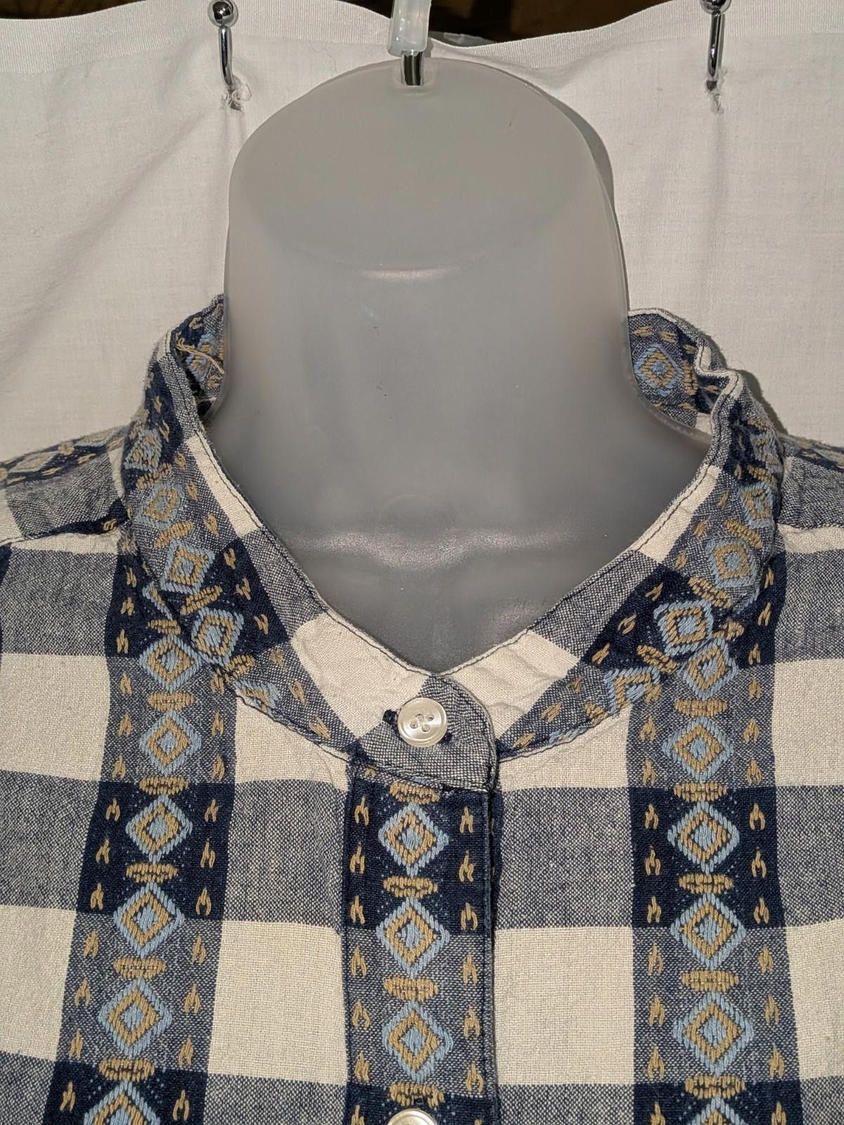 Blair VTG 90s Blair Men's Bohemian 100% Cotton Button Up Shirt 3XL Size US XXL / EU 58 / 5 - 3 Thumbnail