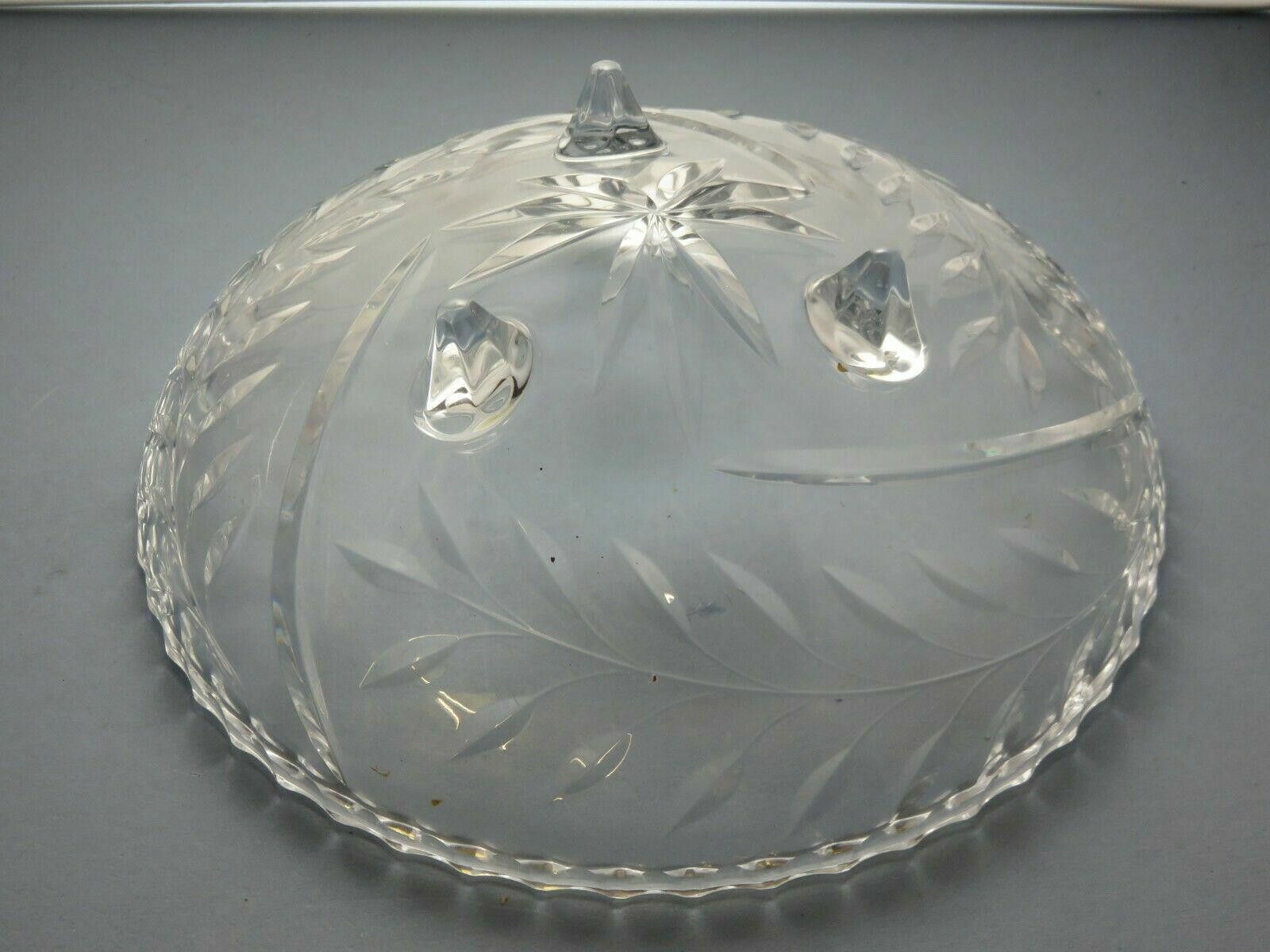 The Unbranded Brand Lead Crystal Cut Glass Fruit And Salad Footed Bowl 3 1/2" Size ONE SIZE - 4 Thumbnail