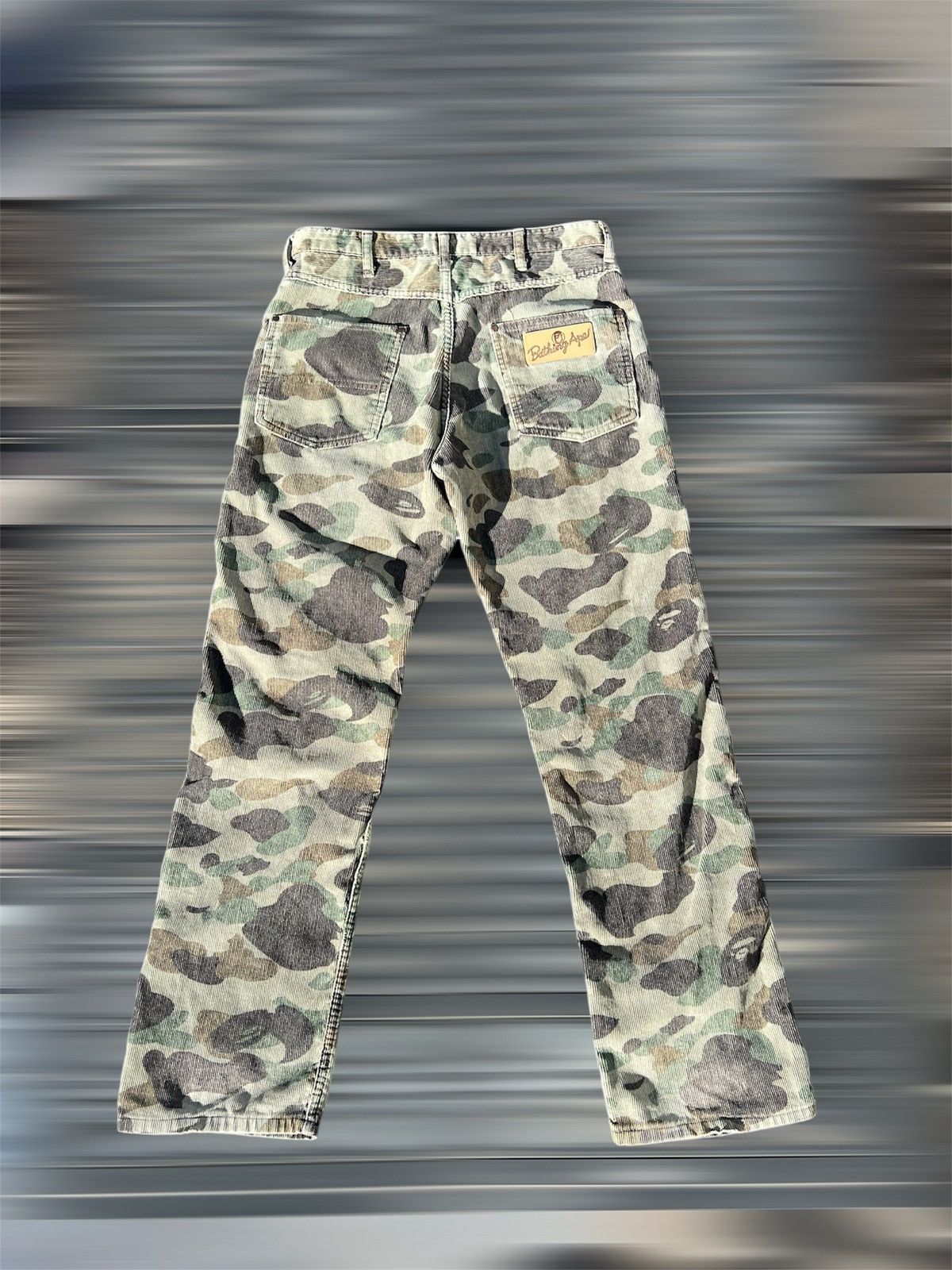 Bape Green Camo Corduroy Pants Size US 28 / EU 44 - 4 Thumbnail