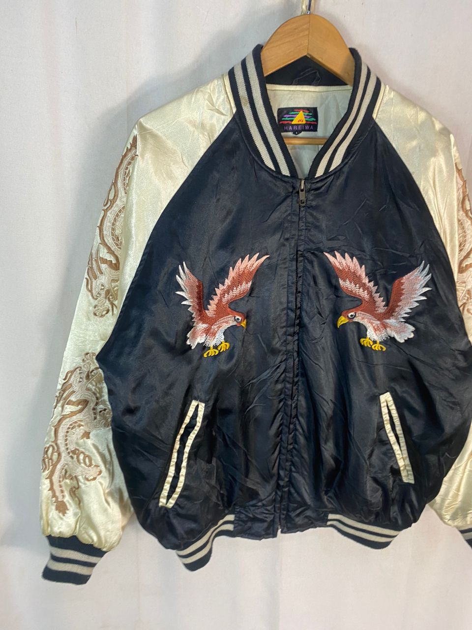Japanese Brand × Vintage Vintage sukajan embroidered zipper jacket by hareiwa Size US L / EU 52-54 / 3 - 5 Thumbnail