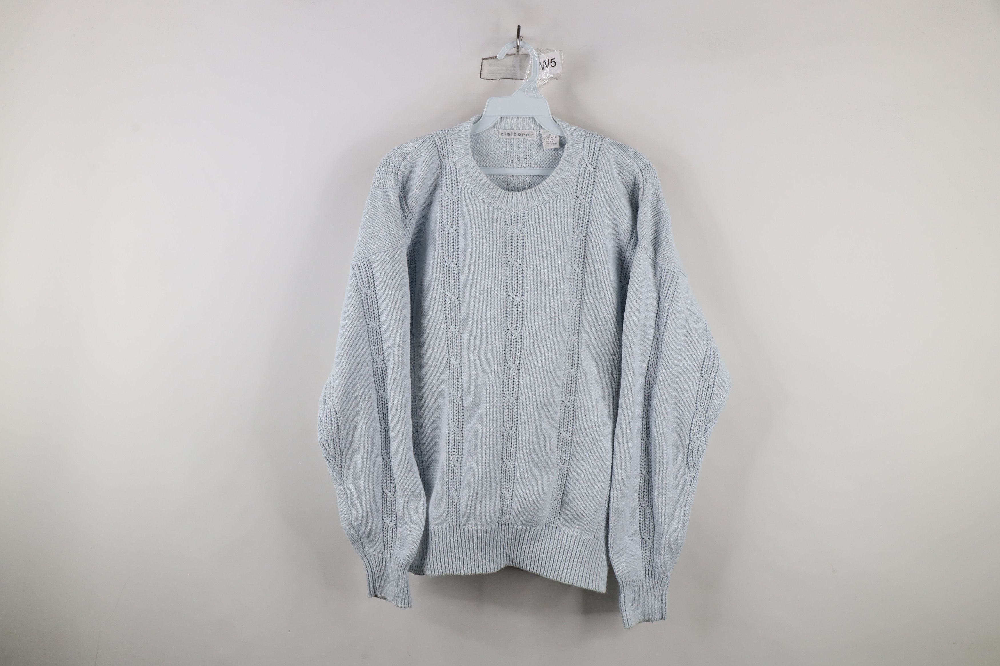Vintage Vintage 90s Streetwear Ribbed Cable Knit Crewneck Sweater Size M / US 6-8 / IT 42-44 - 1 Thumbnail