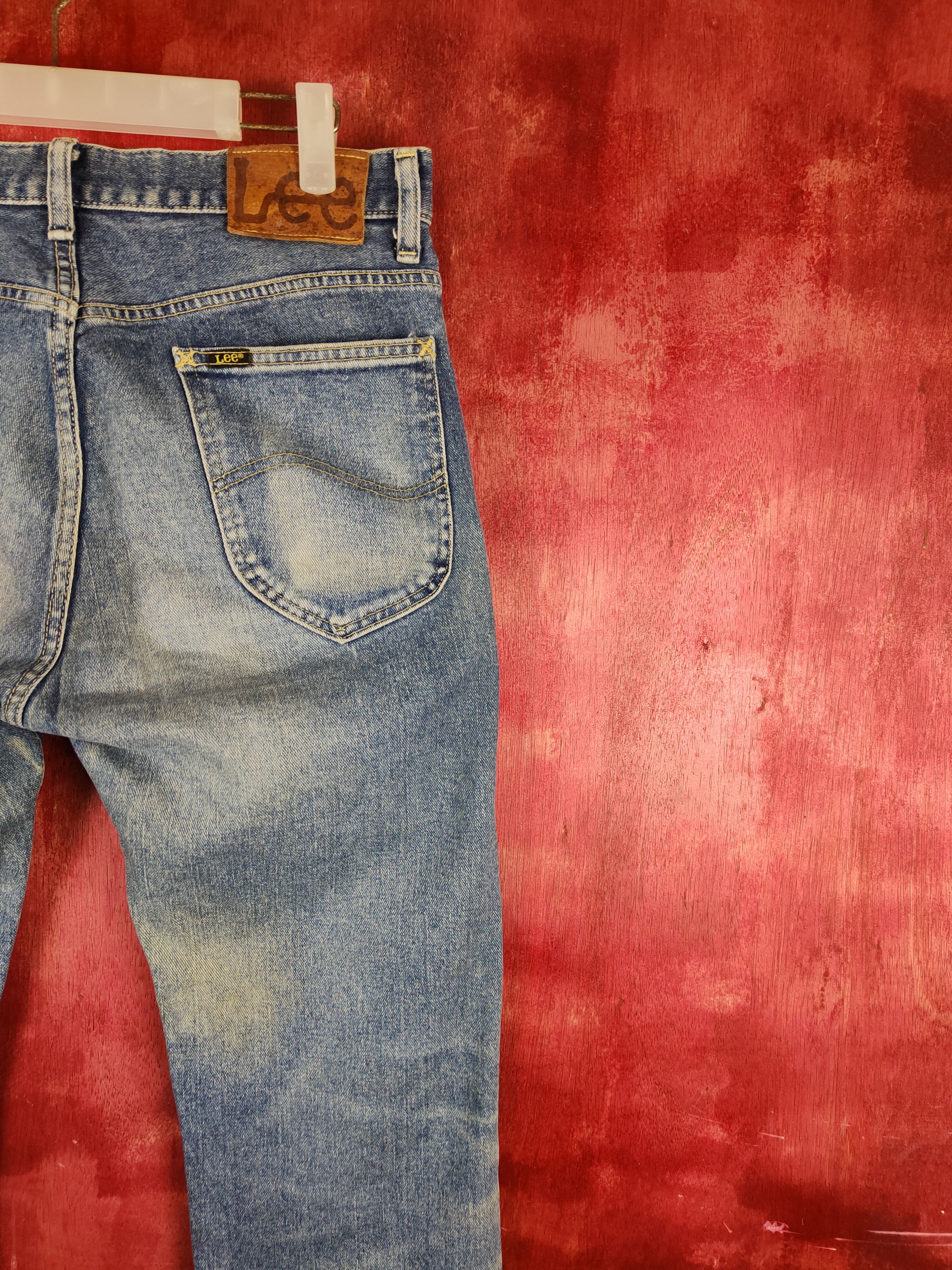 Lee Lee Blue Faded Distressed Ripped Jeans S2224 Size US 31 - 12 Thumbnail