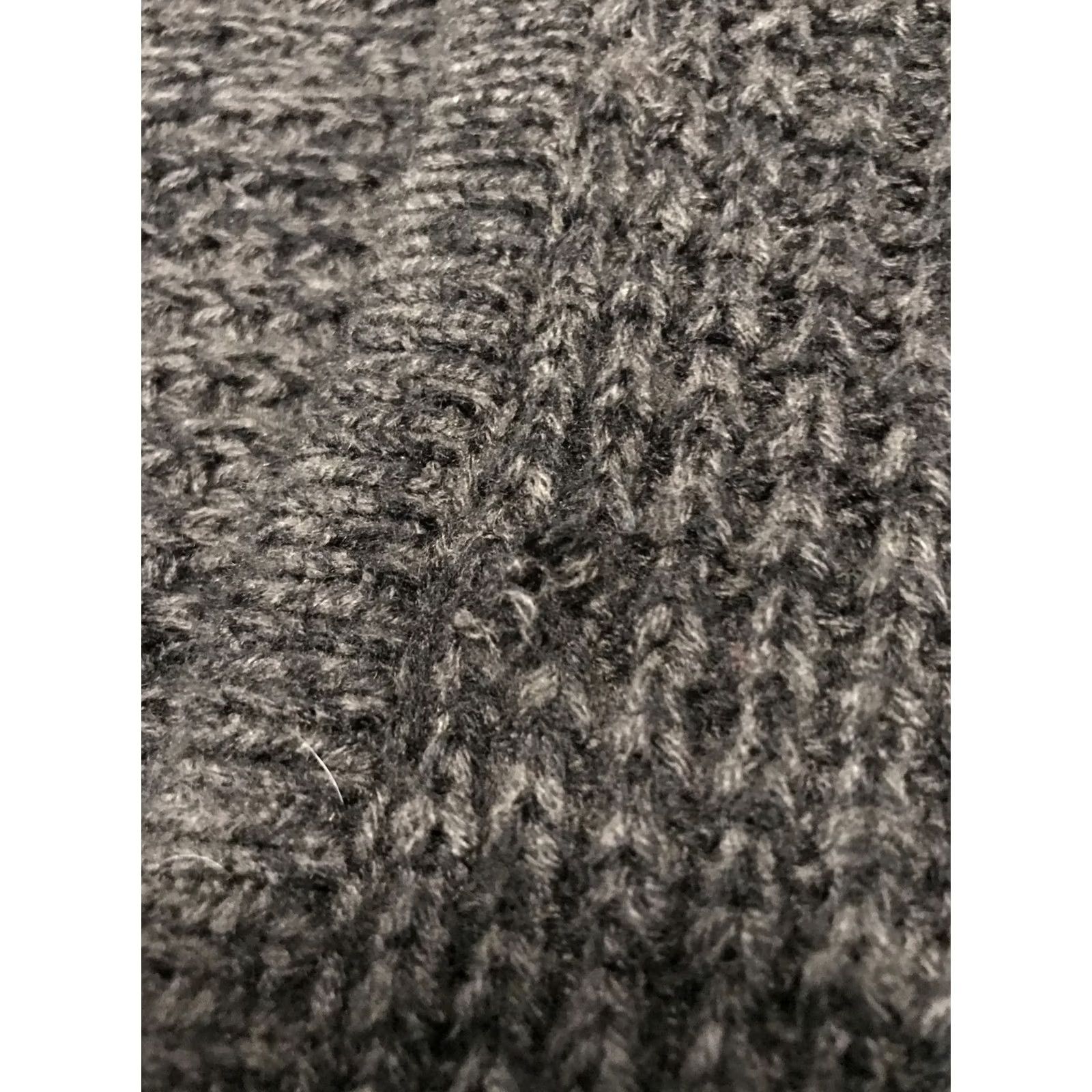 Neiman Marcus Neiman Marcus Cardigan Shirt Women XS Hooded V-Neck Gray Acrylic Open-Knit Designer Sweater 33” Length A36 Size XS / US 0-2 / IT 36-38 - 3 Thumbnail