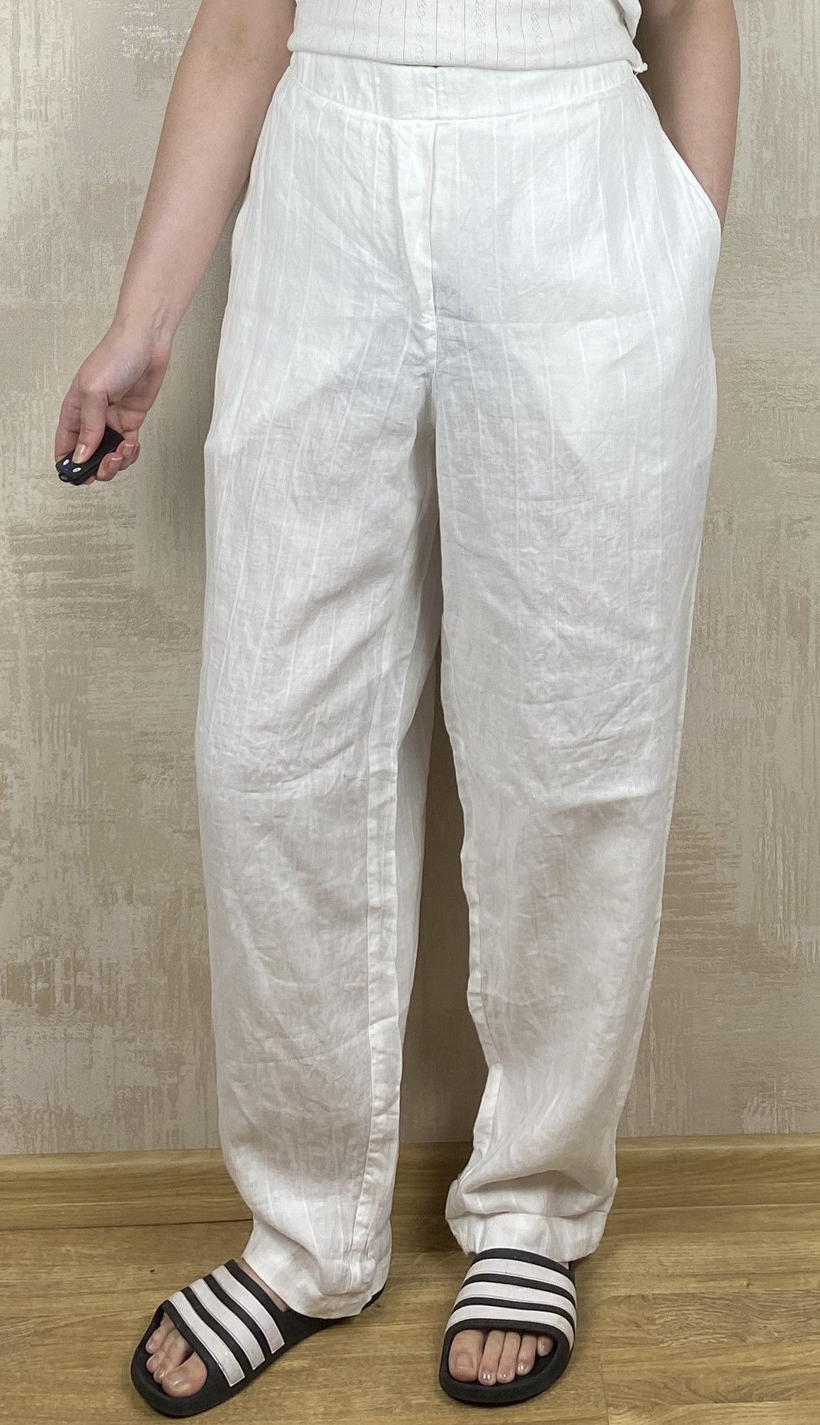 Other Oska Linen White Relaxed Boho Trousers Pants Size 27" / US 4 / IT 40 - 2 Thumbnail